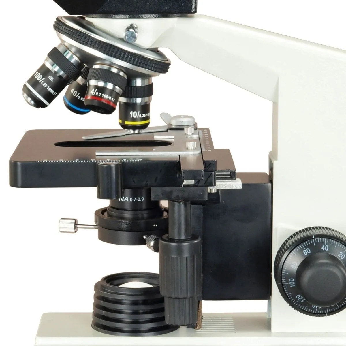 40X-2000X 3MP Digital Integrated Microscope with Halogen Illumination   Dry Darkfield Condenser, Blank Slides