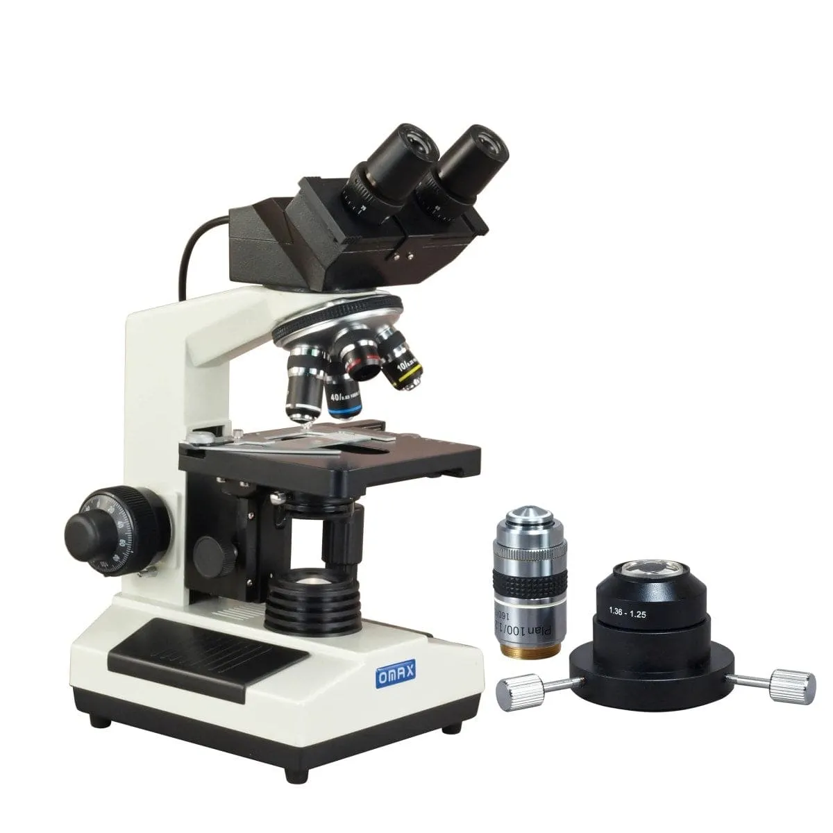 40X-2000X 3MP Digital Integrated Microscope with Halogen Illumination   Oil Darkfield Condenser and 100X Lens