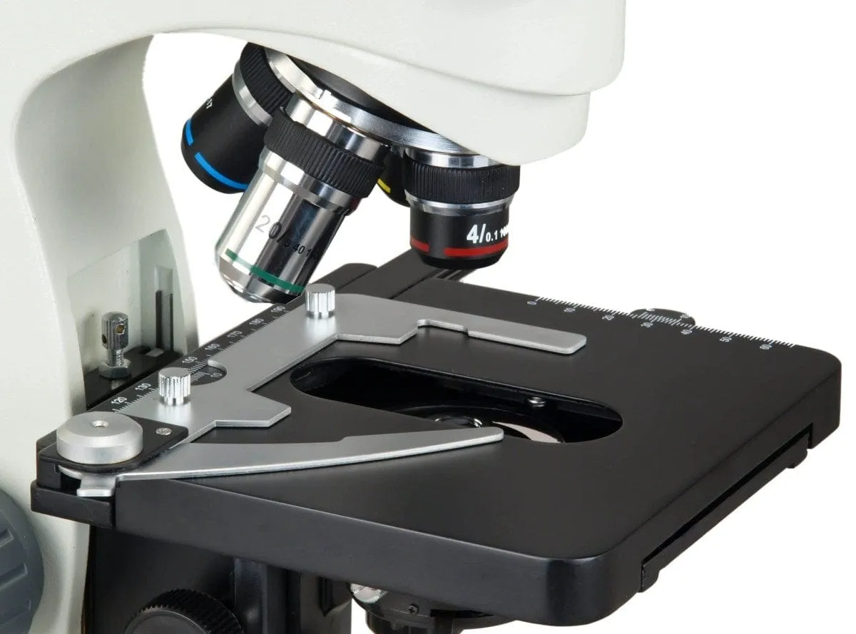 40X-2000X 3MP Digital Integrated Microscope with LED Illumination, Siedentopf Head and Reverse Turret