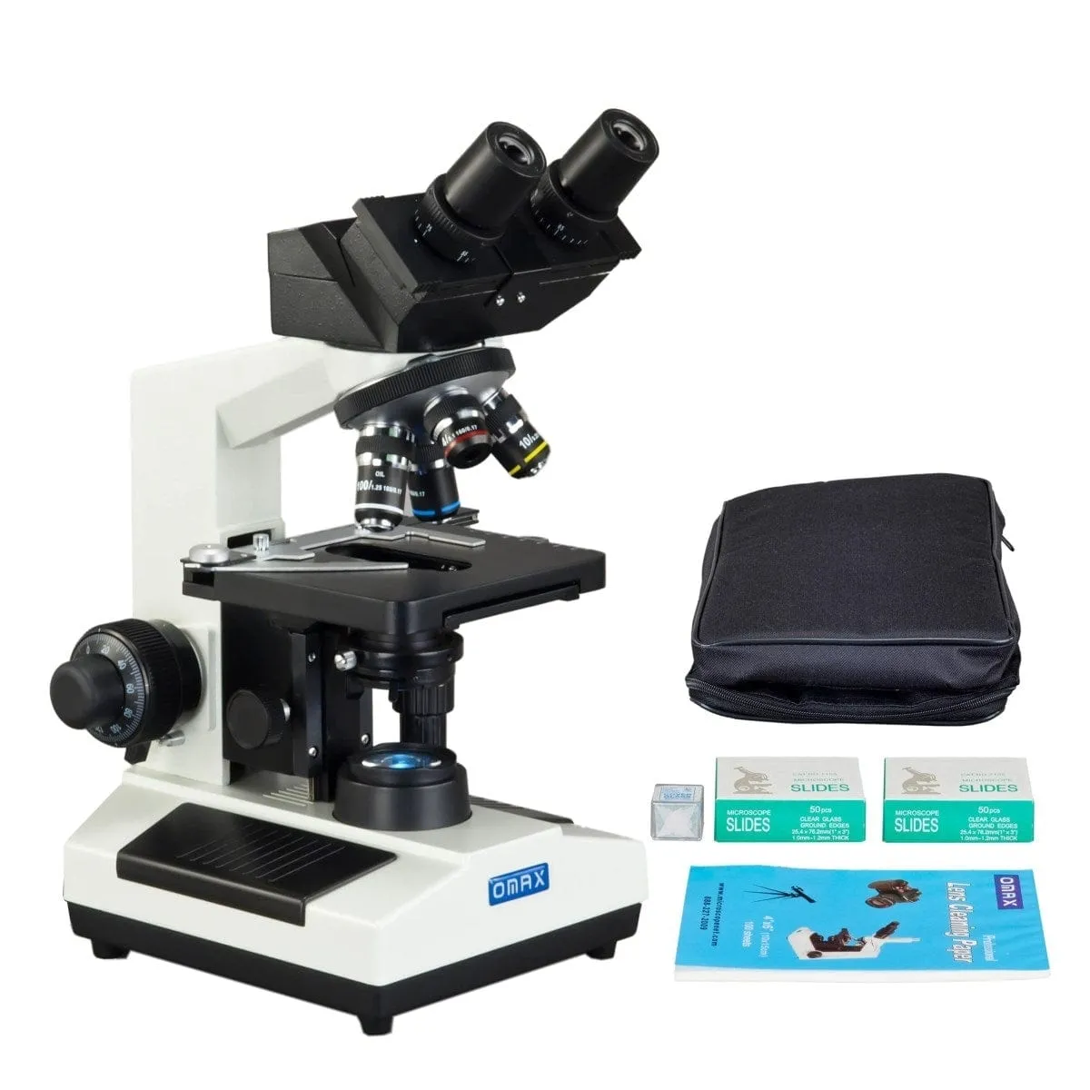 40X-2000X 3MP Digital Integrated Microscope with LED Illumination   Vinyl Case, Blank Slides, Tissues