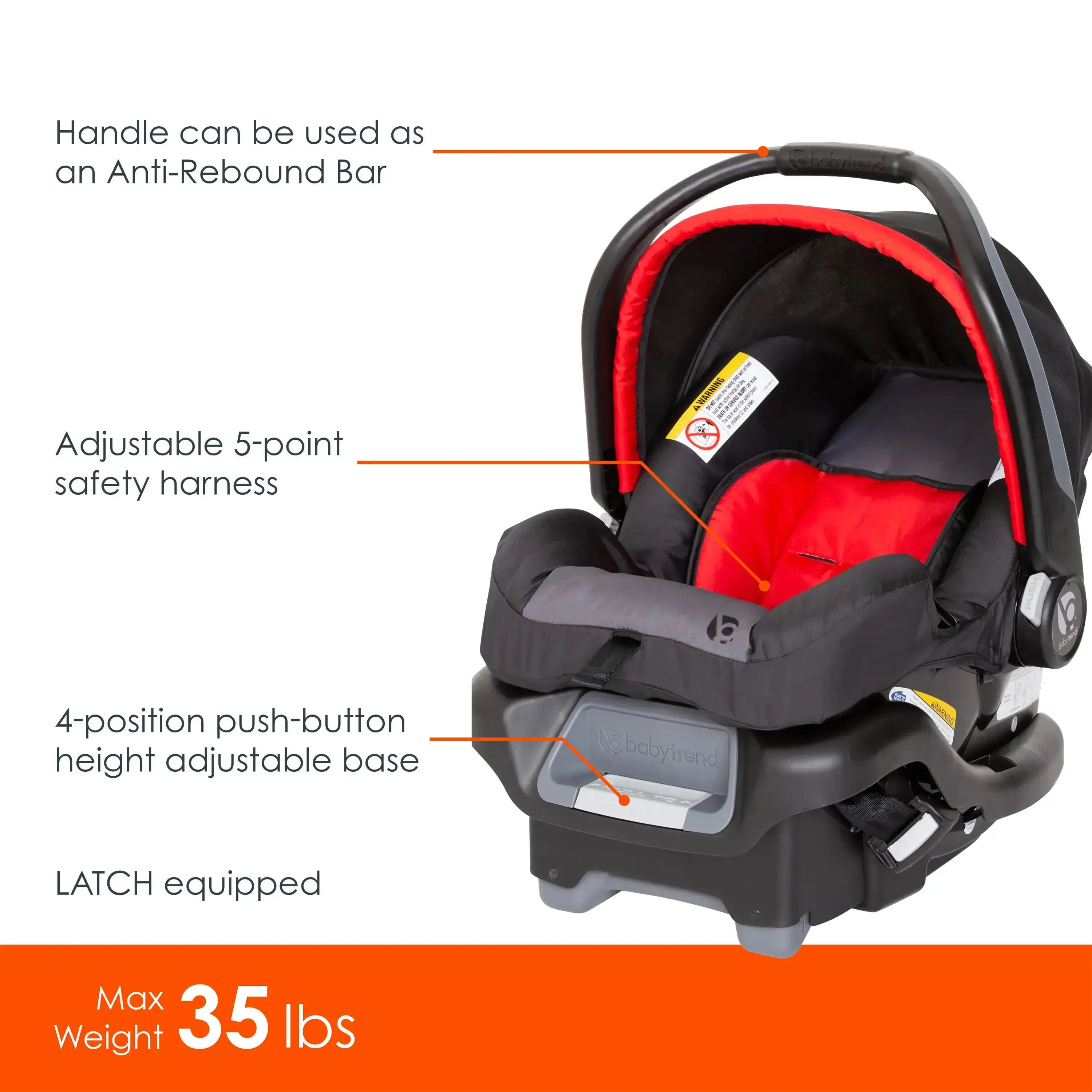 Ally™ 35 Infant Car Seat with Cozy Cover in Mars Red