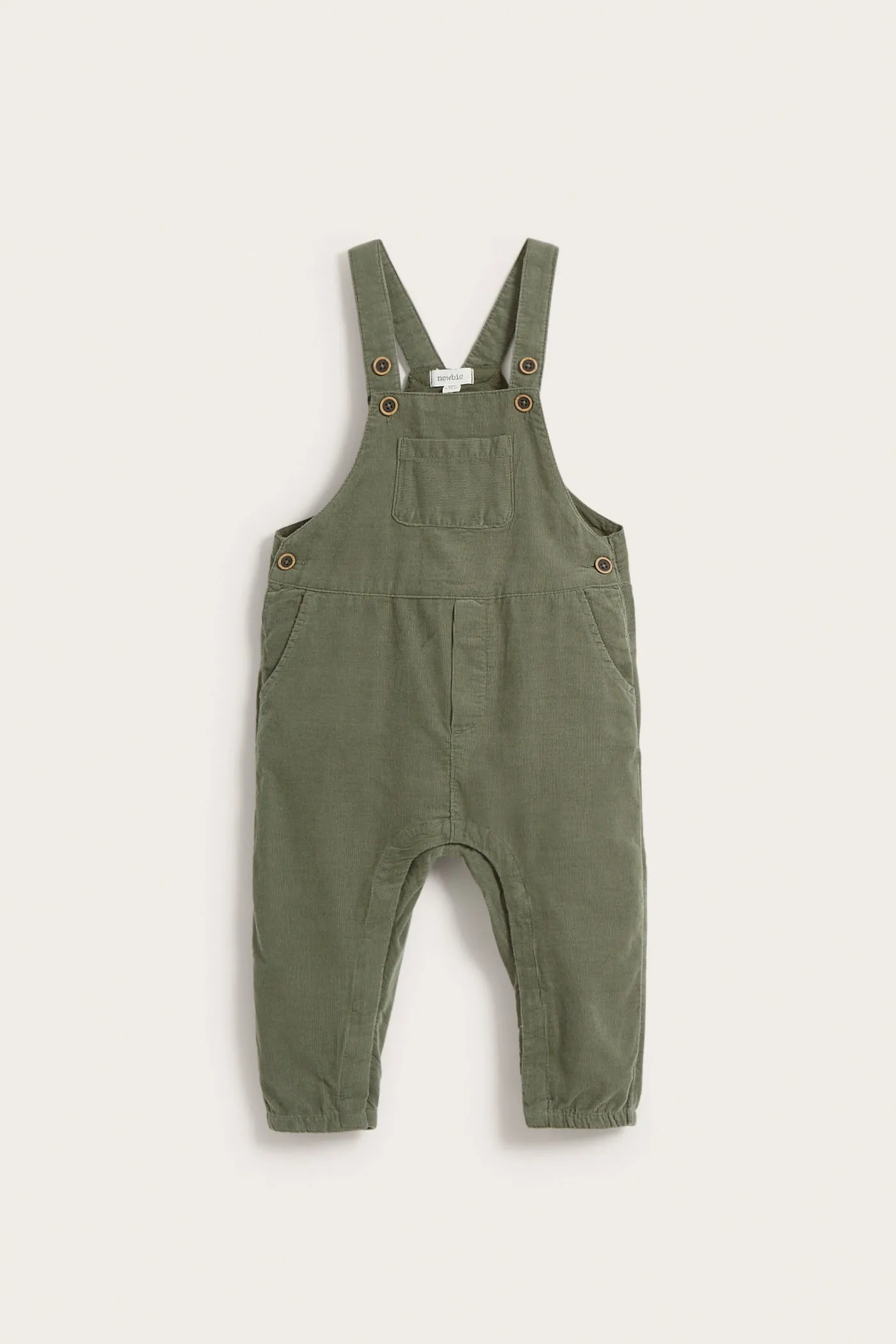 Baby green corduroy dungarees