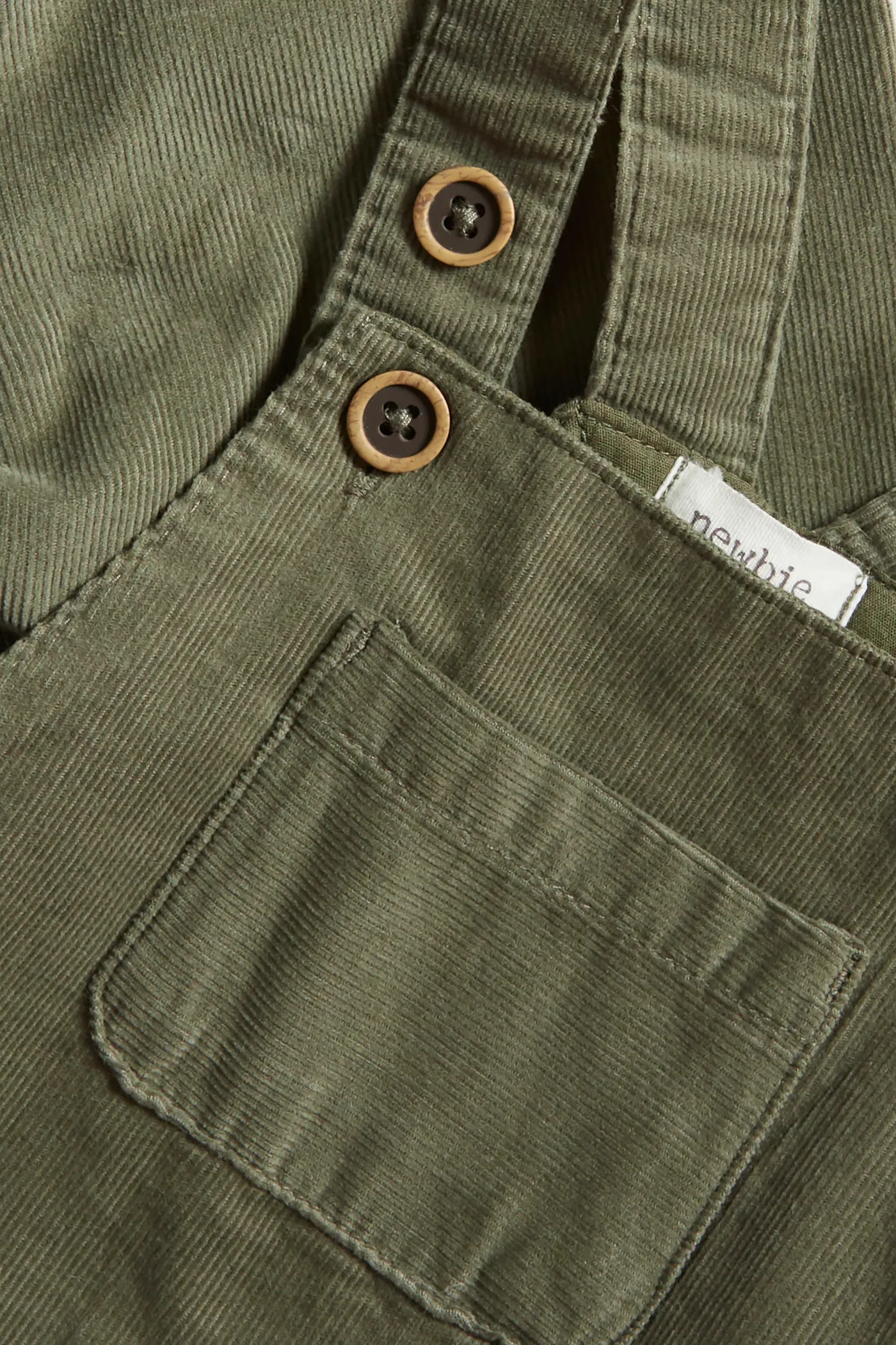 Baby green corduroy dungarees