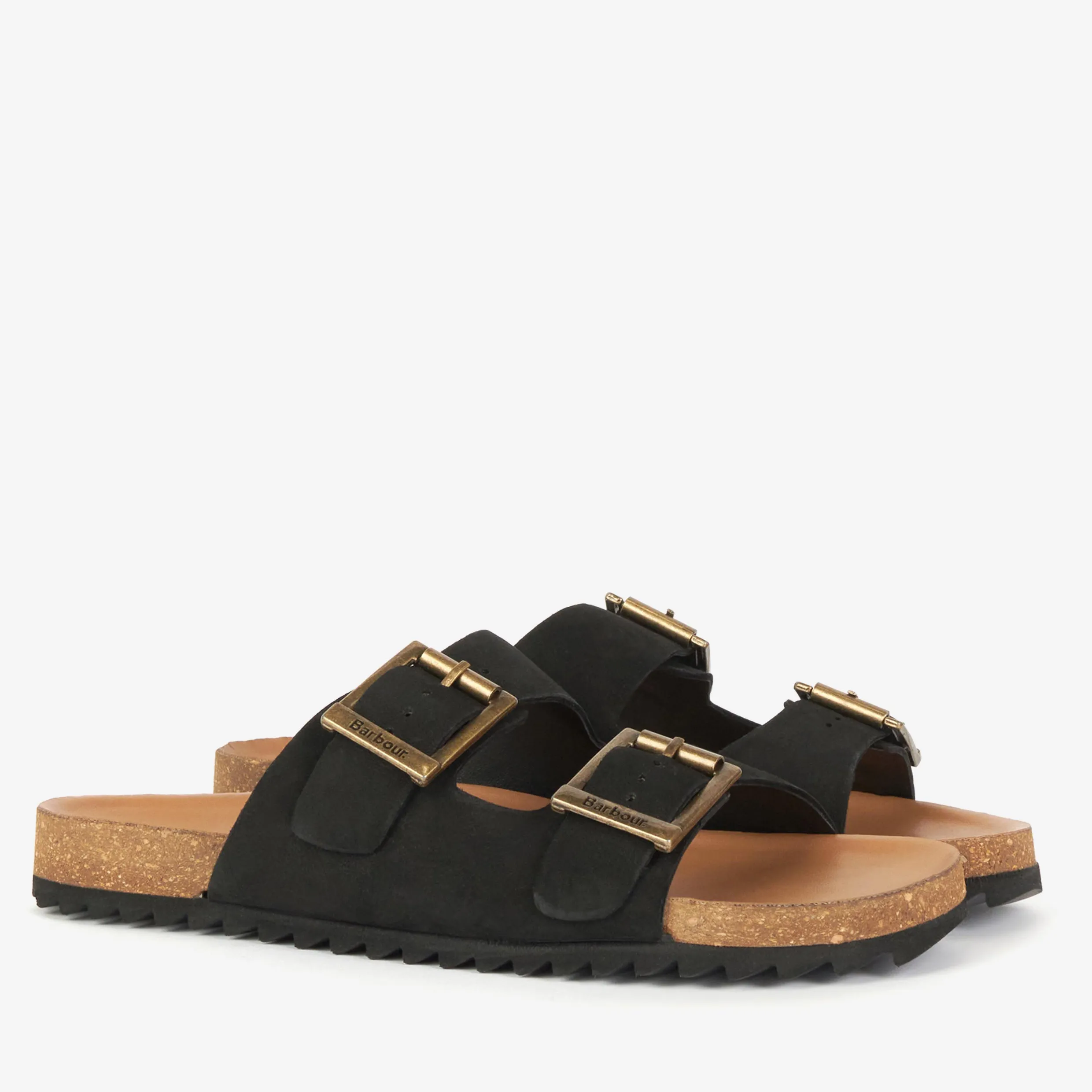 Barbour Allegra Two Strap Buckle Sandal in Black LFO0597