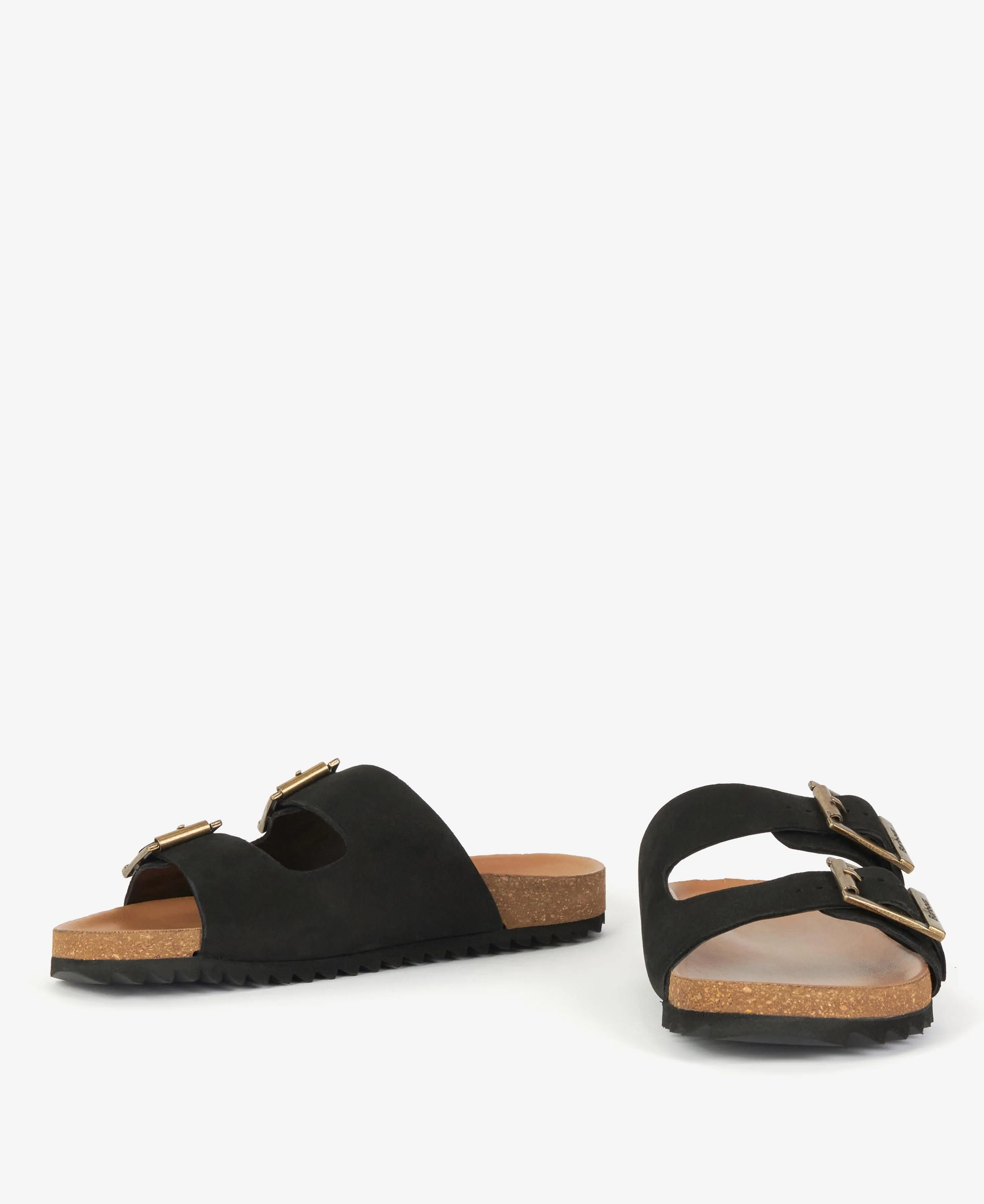 Barbour Allegra Two Strap Buckle Sandal in Black LFO0597