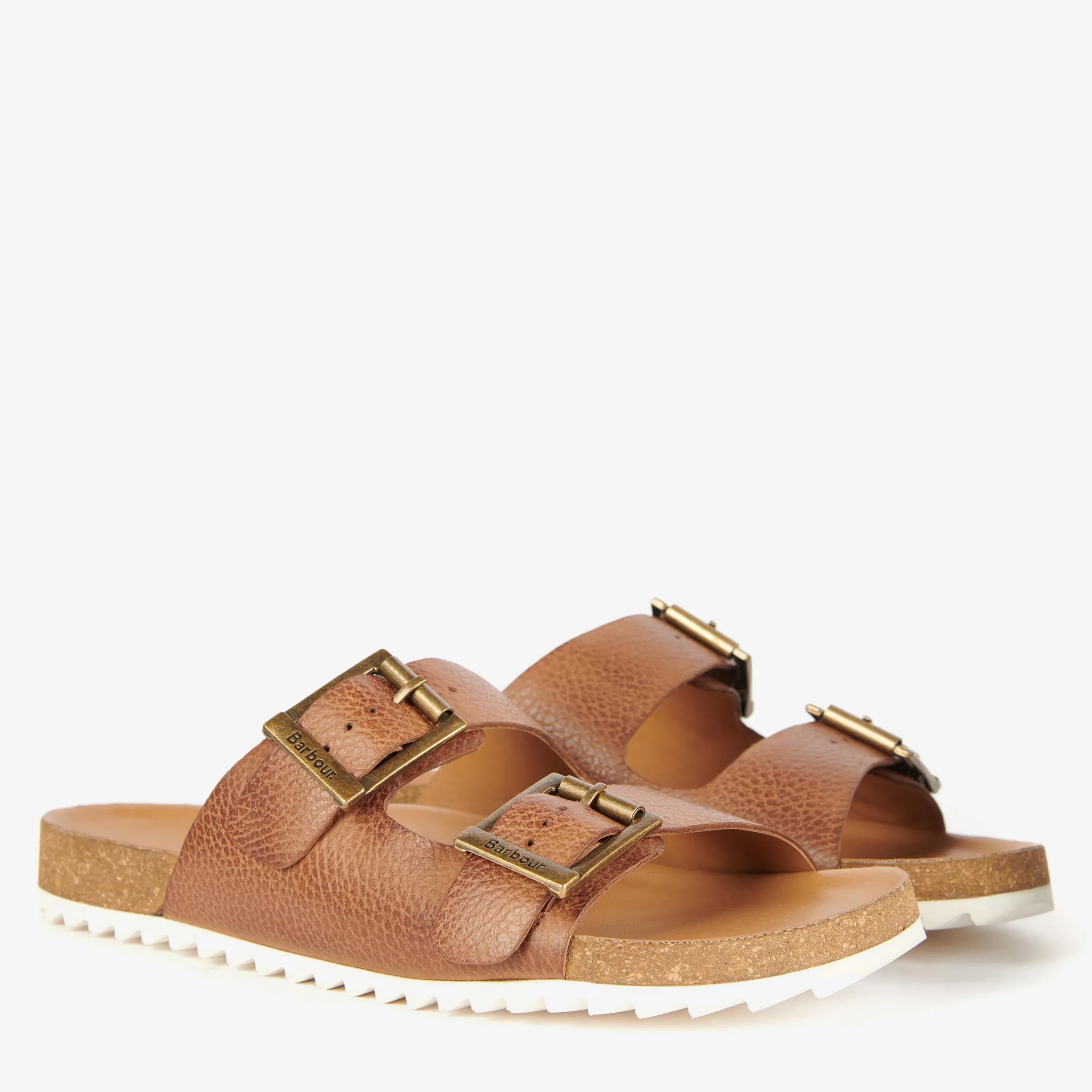 Barbour Allegra Two Strap Buckle Sandal in Brown LFO0597