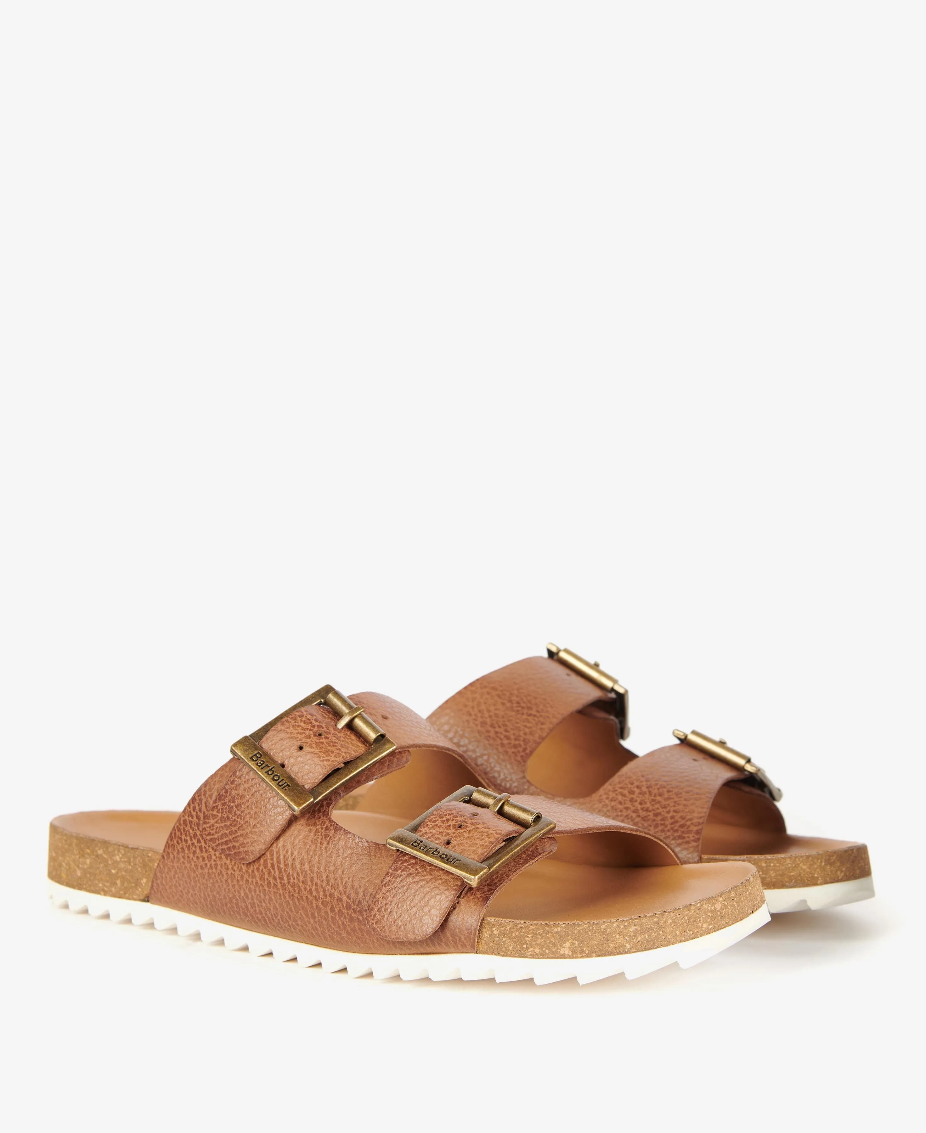 Barbour Allegra Two Strap Buckle Sandal in Brown LFO0597