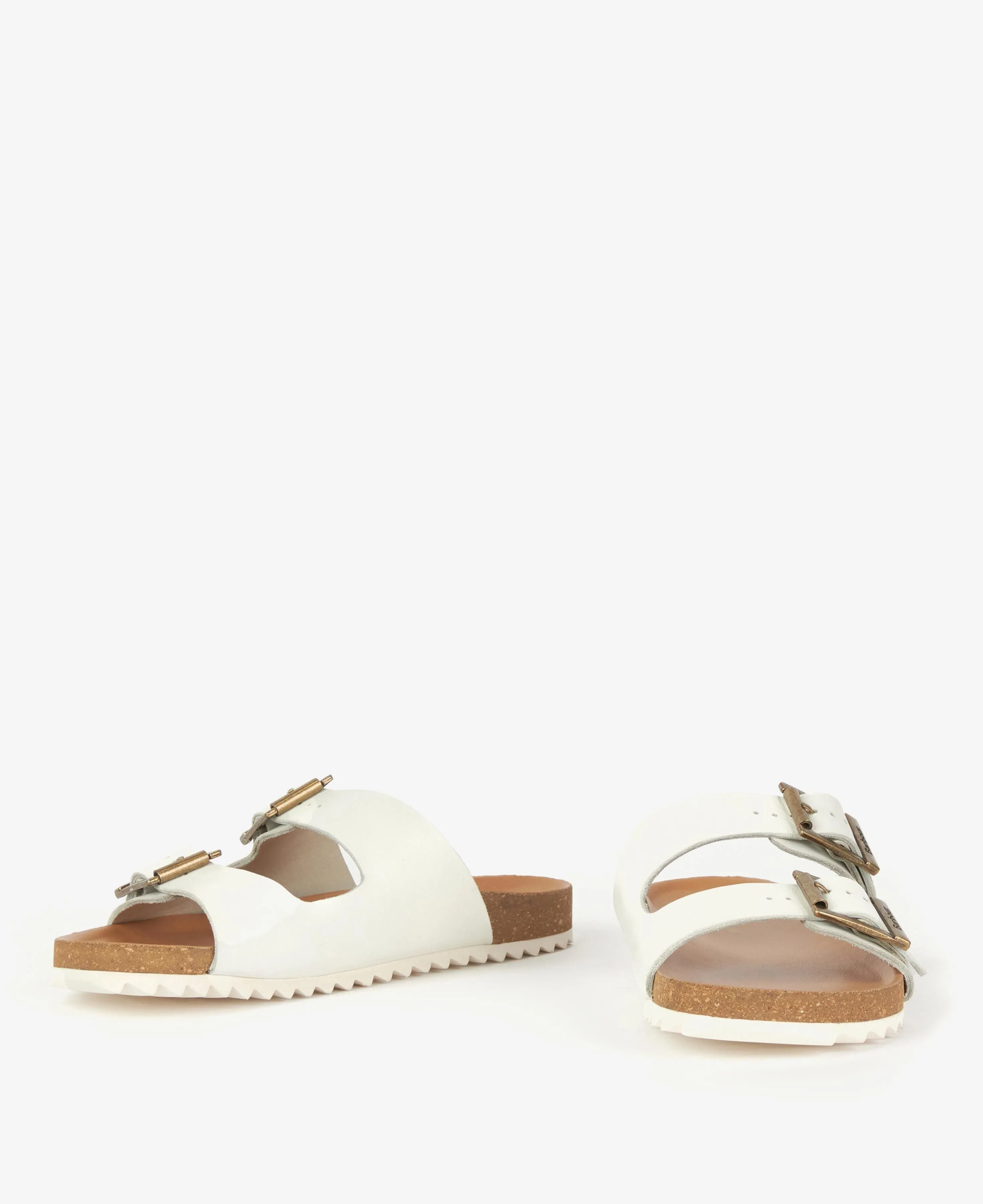 Barbour Allegra Two Strap Buckle Sandal in White LFO0597