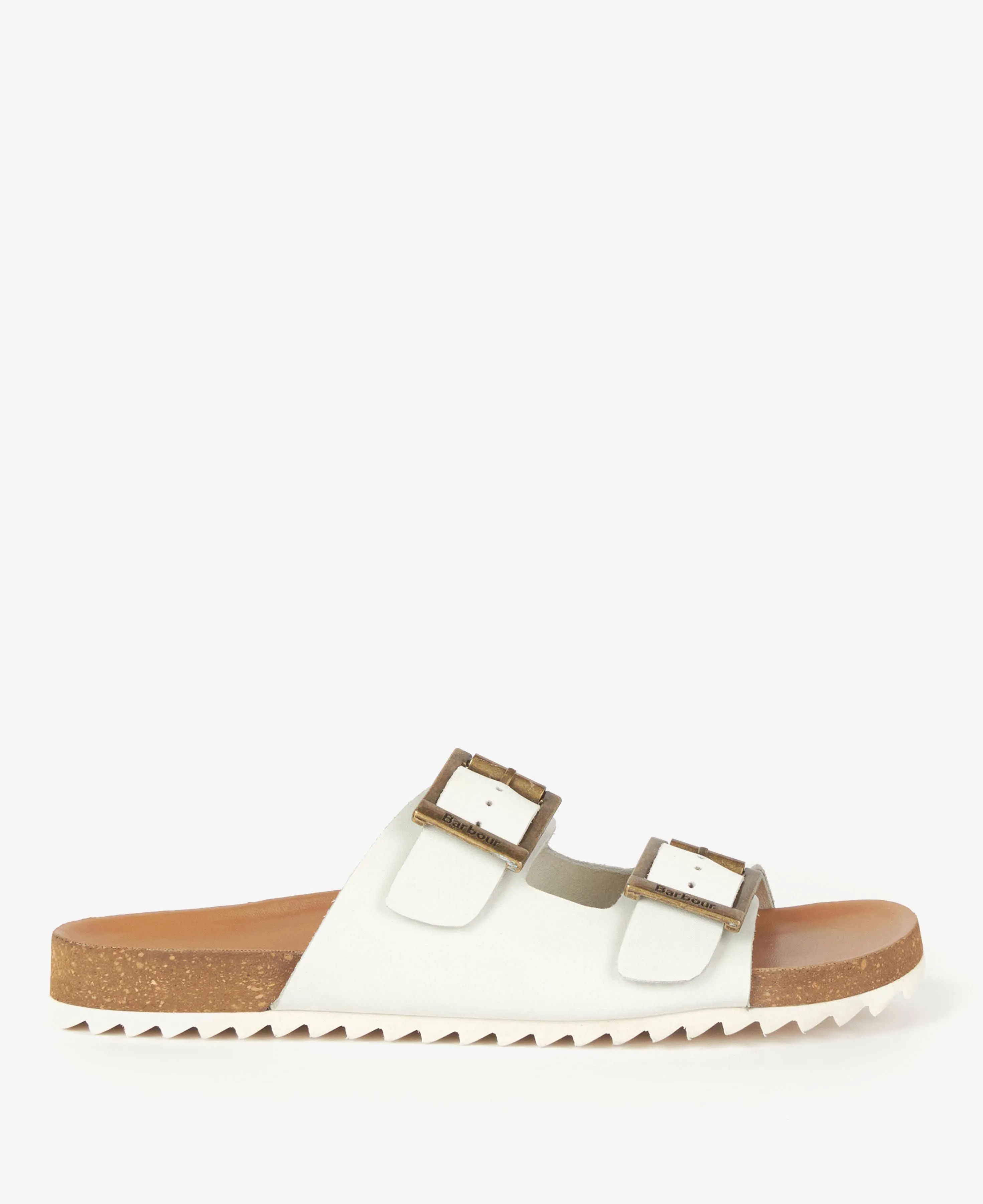 Barbour Allegra Two Strap Buckle Sandal in White LFO0597