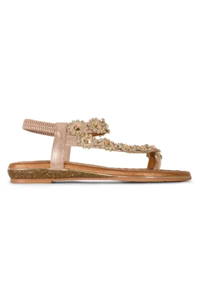 Bead & Gemstone Sandal | ROSE GOLD | CHARLOTTE AB