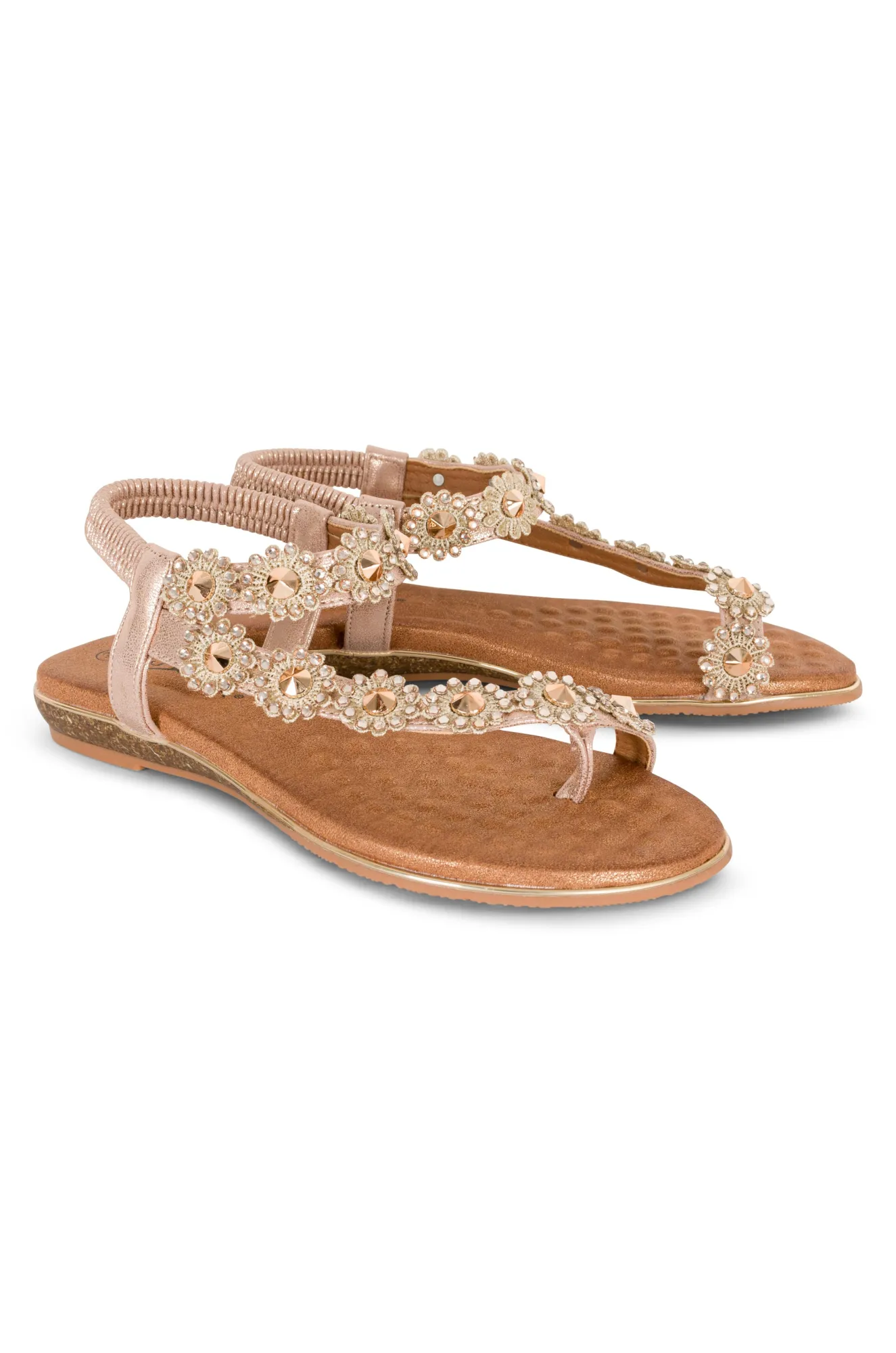 Bead & Gemstone Sandal | ROSE GOLD | CHARLOTTE AB