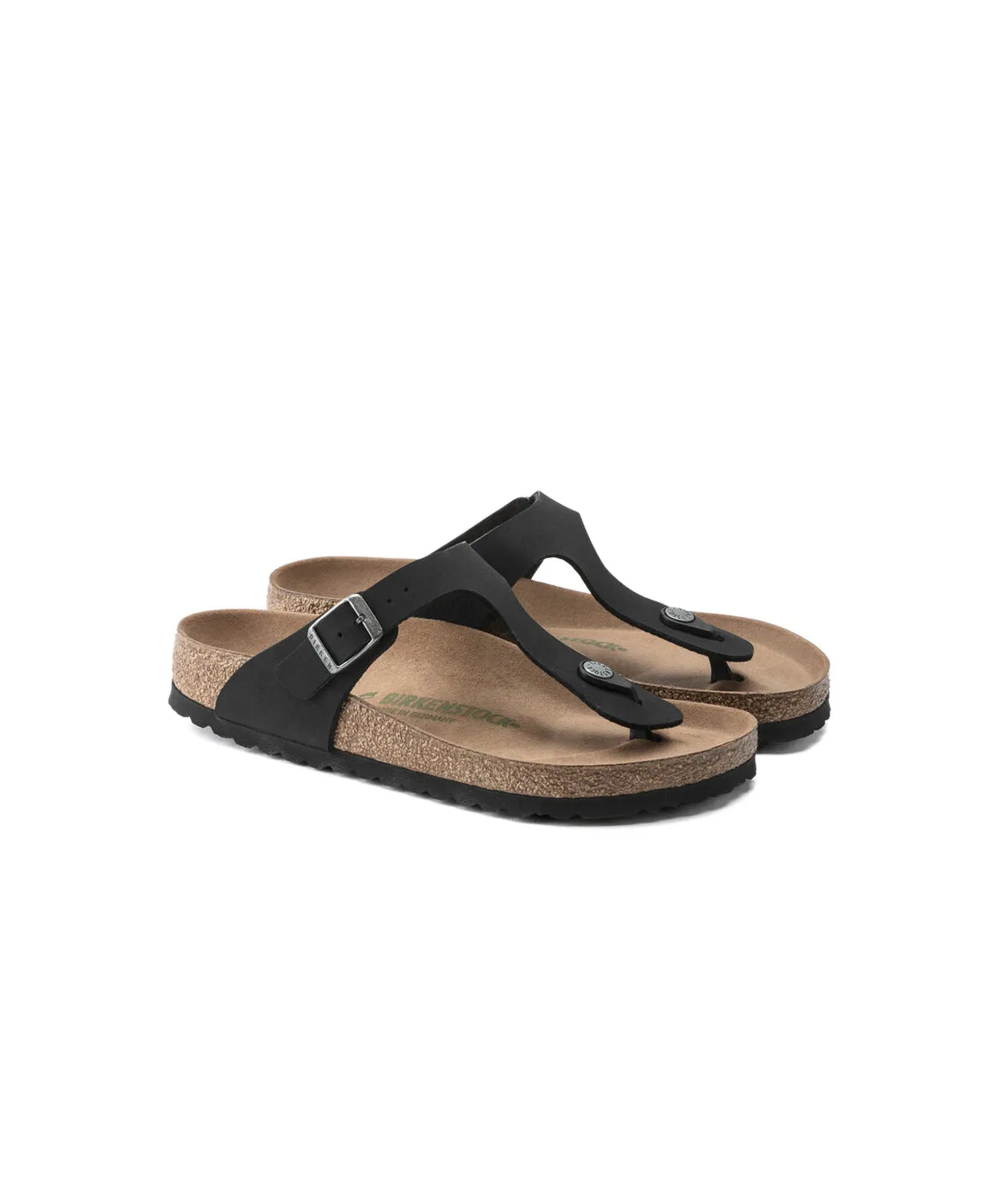 Birkenstock Gizeh BirkiBuc/Microfibre Earthy Black Vegan Sandals