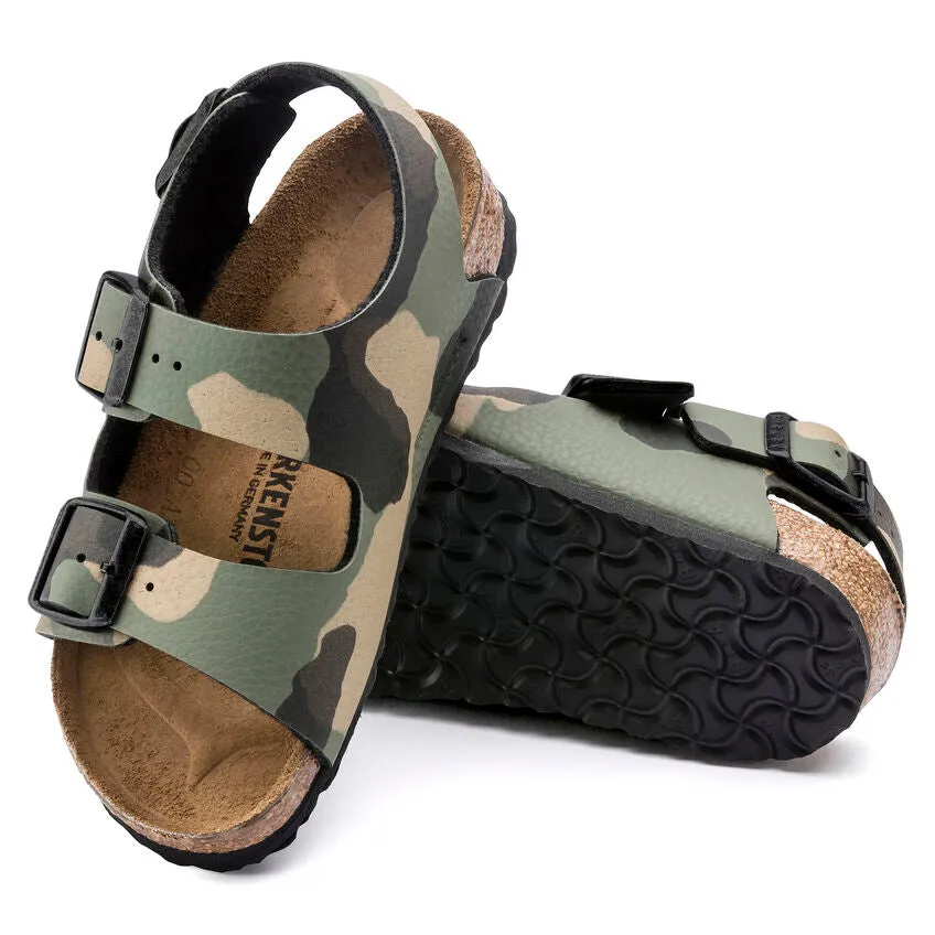 Birkenstock Kids' Milano Birko-Flor (Desert Soil Camo Khaki)