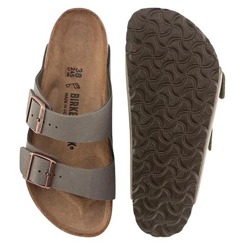 Birkenstock Ladies Birkibuc Sandals - Arizona - Stone