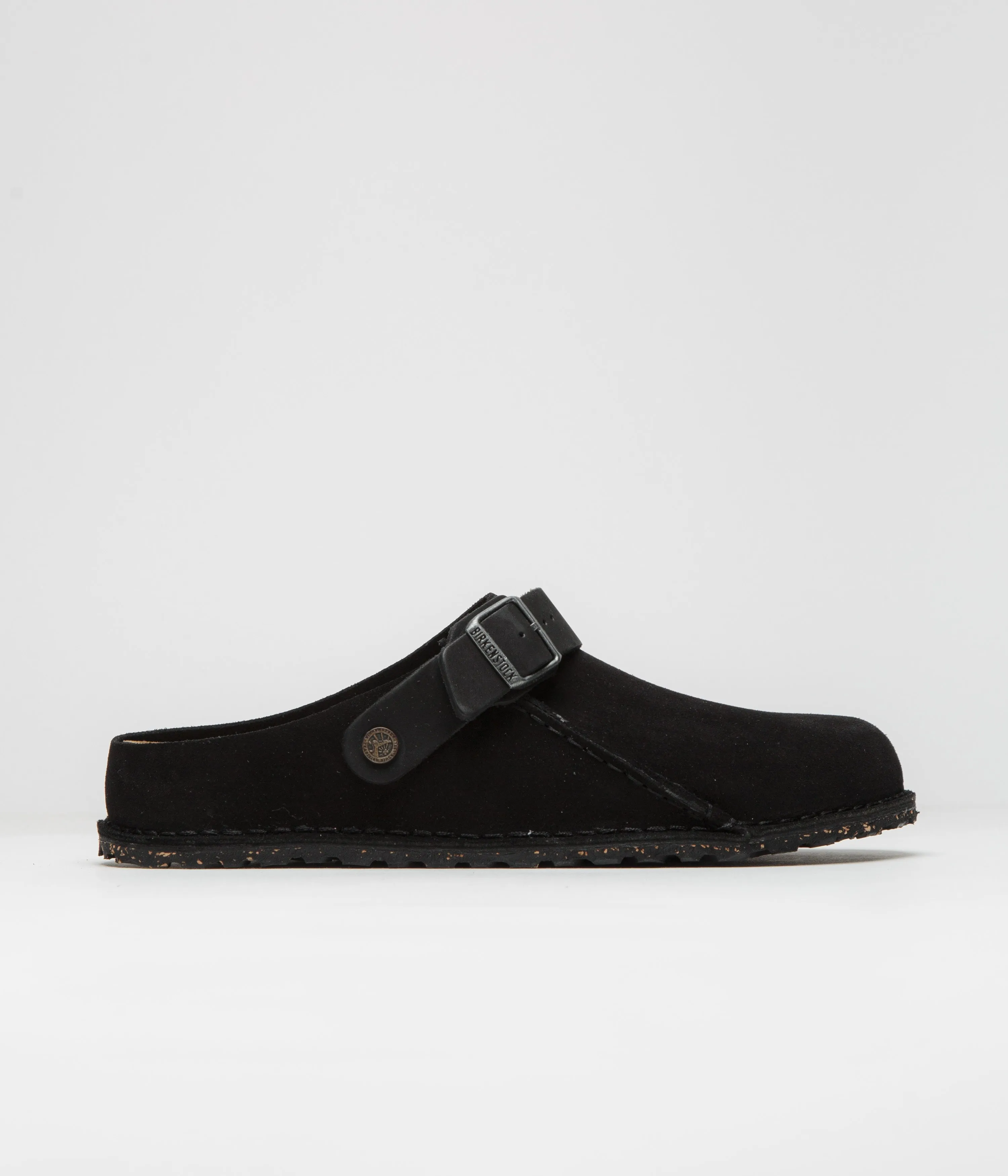 Birkenstock Lutry Narrow Premium Suede Sandals - Black