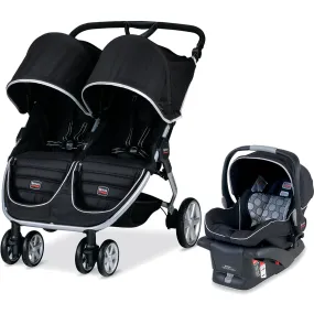 Britax B-Agile Double Stroller Travel System - Black