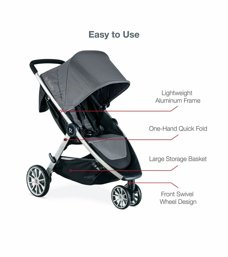 Britax B-Lively & B-Safe Gen2 Travel System - Greystone (SafeWash)