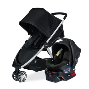 Britax B-Lively Stroller (Raven/Black)   B-Safe Gen2 Infant Car Seat (Eclipse Black) Travel System