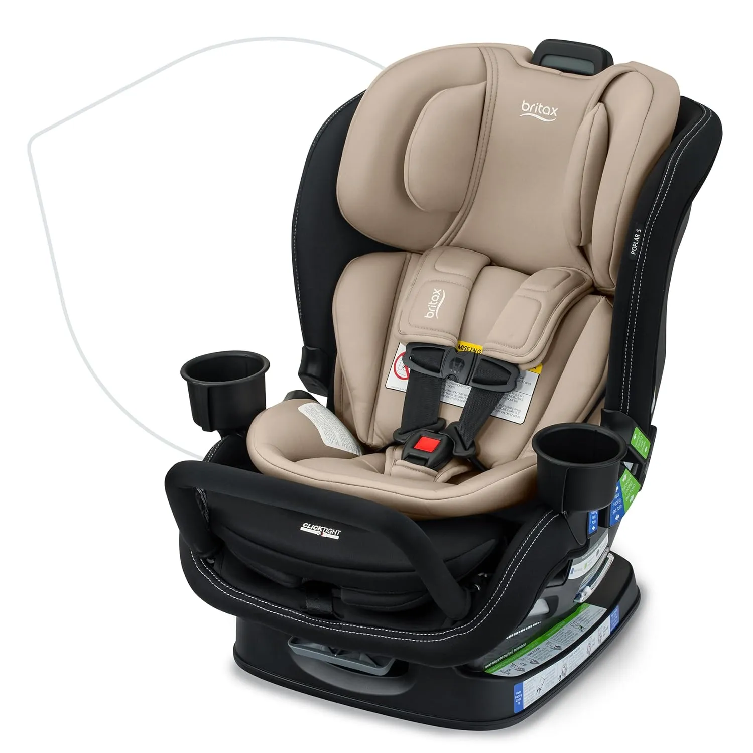 Britax Poplar S Narrow Convertible Car Seat - Sand Onyx