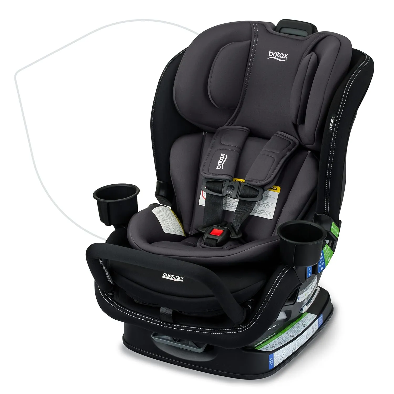 Britax Poplar S Narrow Convertible Car Seat - Stone Onyx