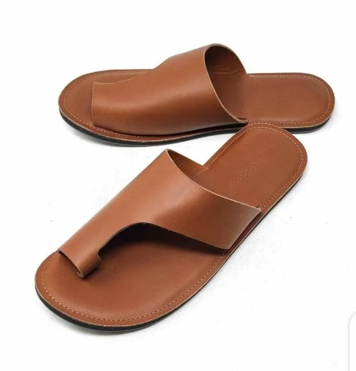 Brown leather handmade men Masai maasai masaai sandals|slippers|flipflops with free shipping