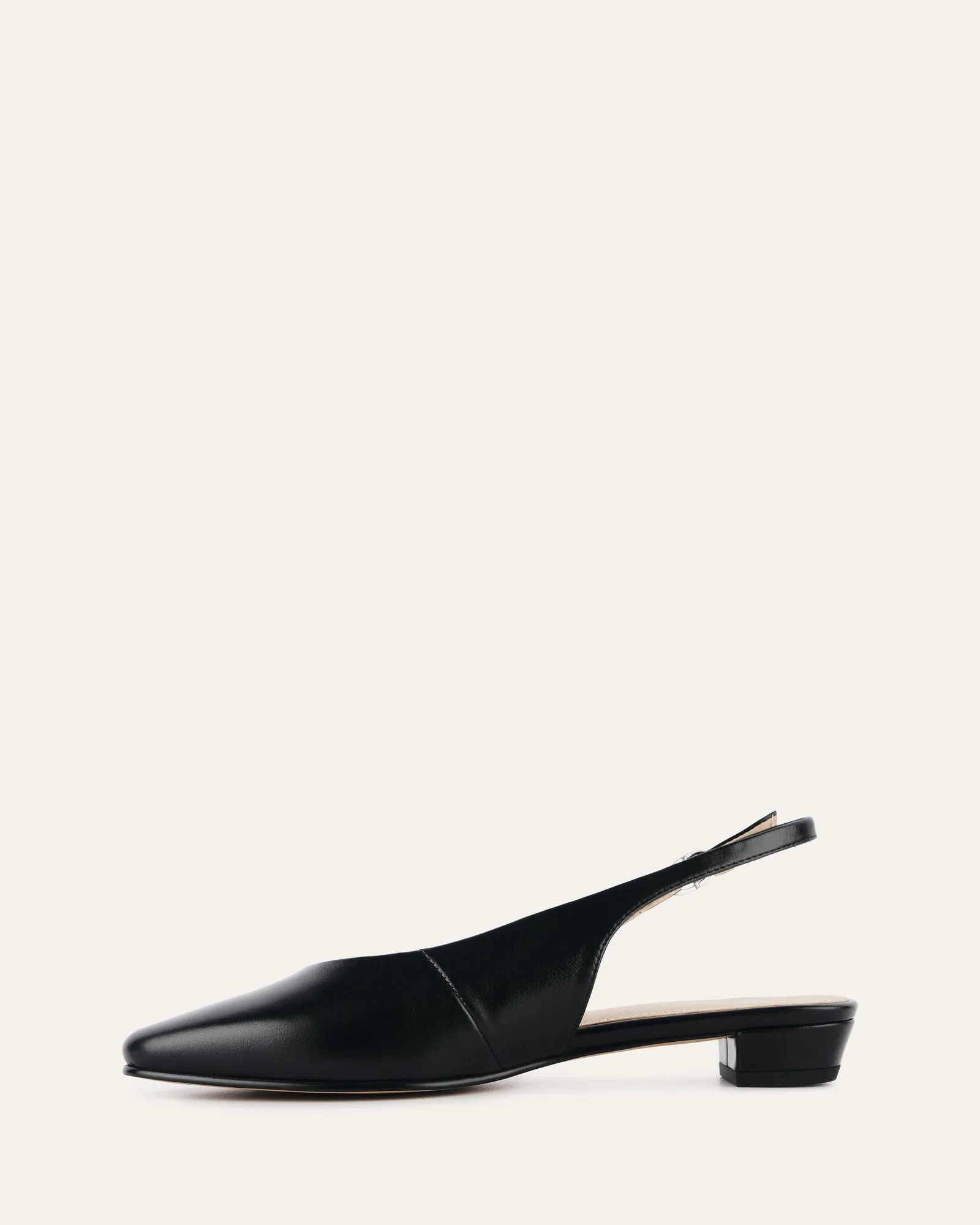 BRYCE DRESS FLATS BLACK LEATHER