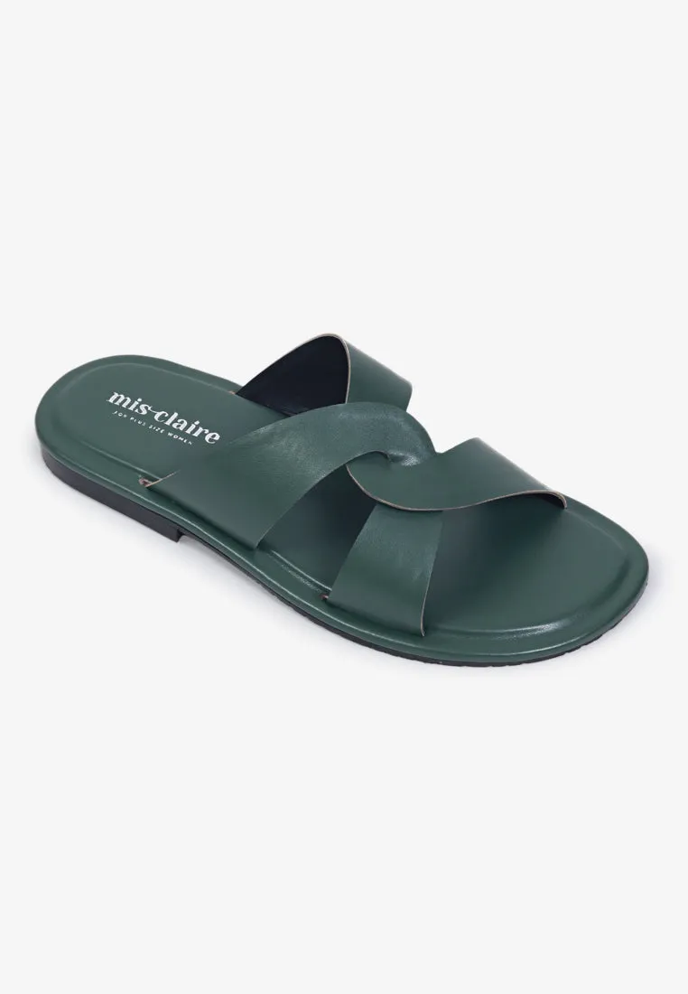 Camden Twist Strap Sandals - Green