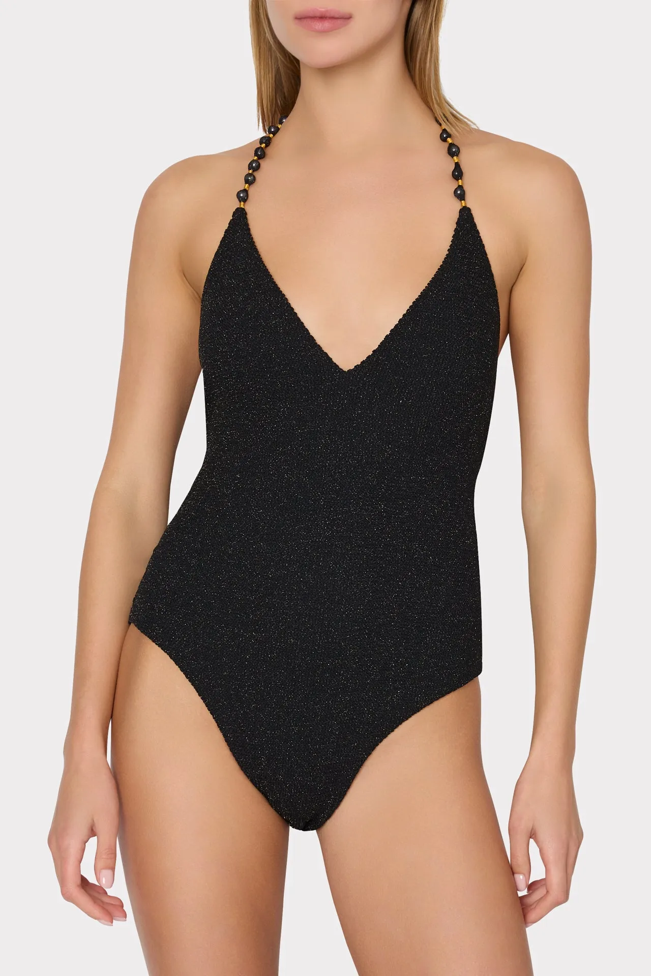 Cannes Beaded Strap One Piece