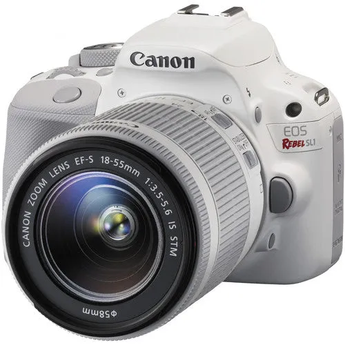 Canon EOS Rebel SL1 DSLR Camera with 18-55mm Lens (White)