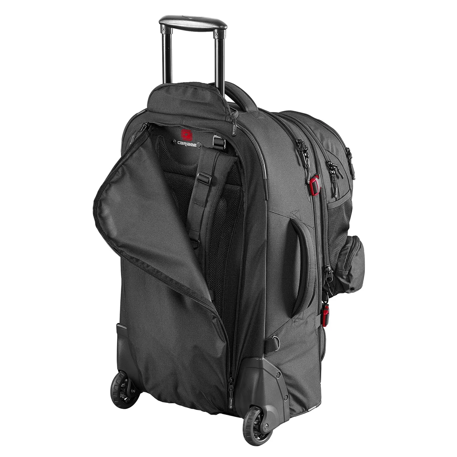 Caribee - Skymaster III 80L Wheeled Travel Backpack - Black