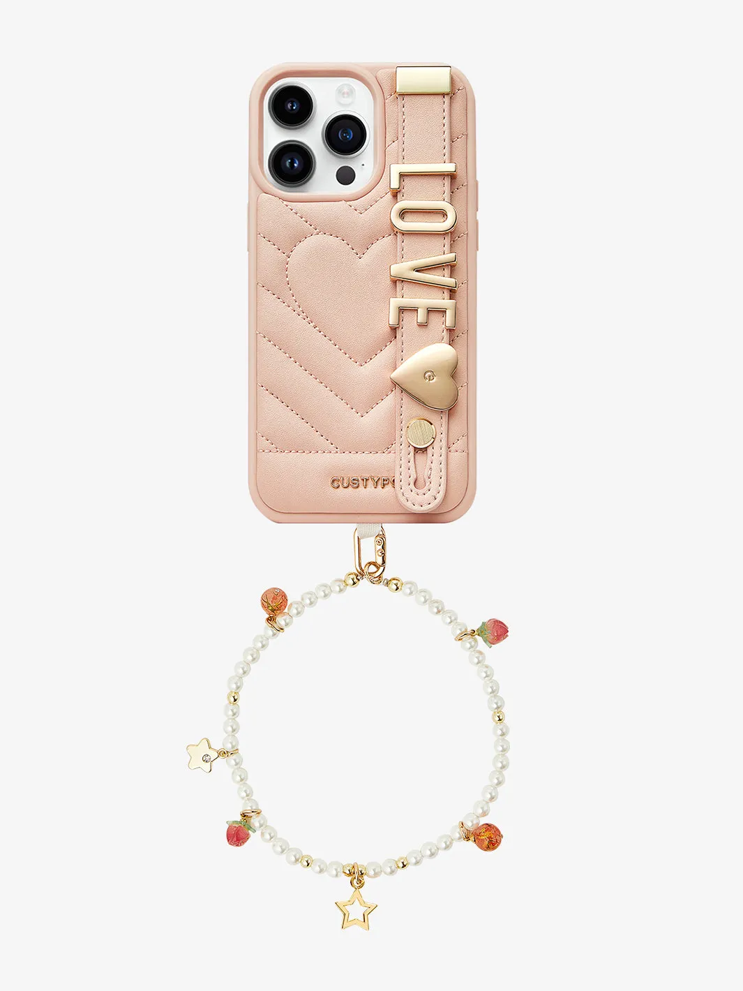 Charm Phone Case Wrist Strap