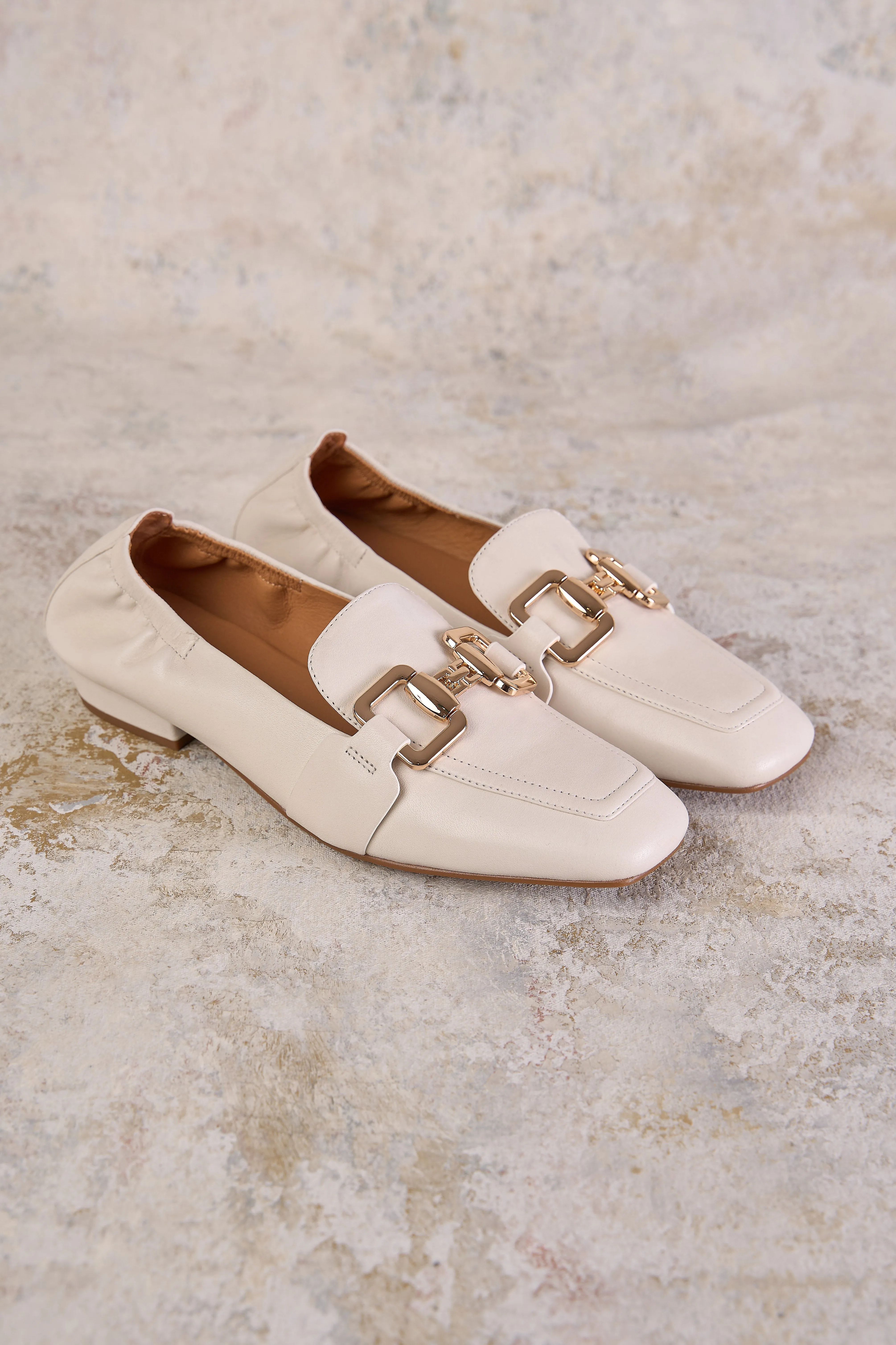 Chiara Chain White Loafer