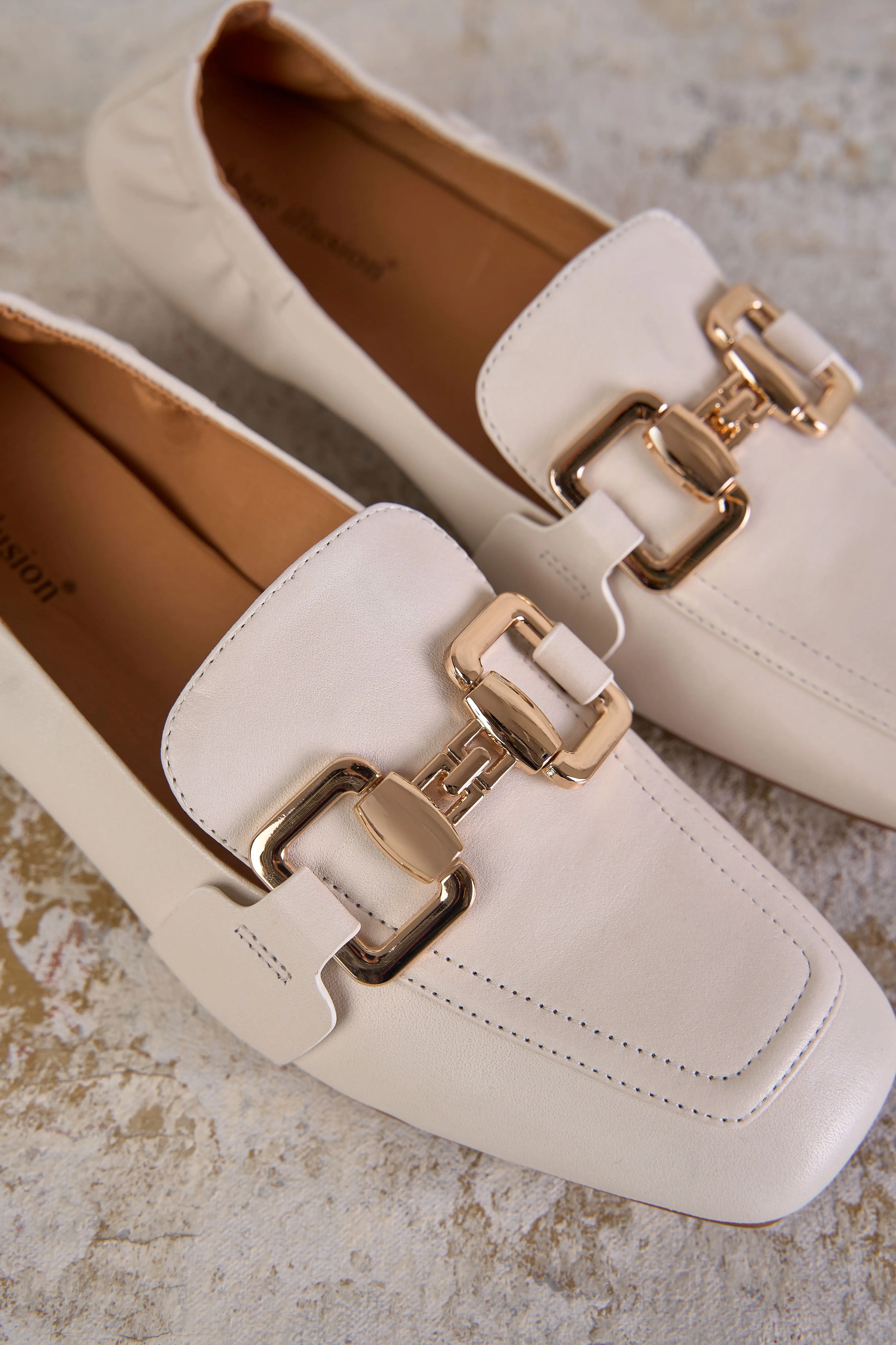 Chiara Chain White Loafer