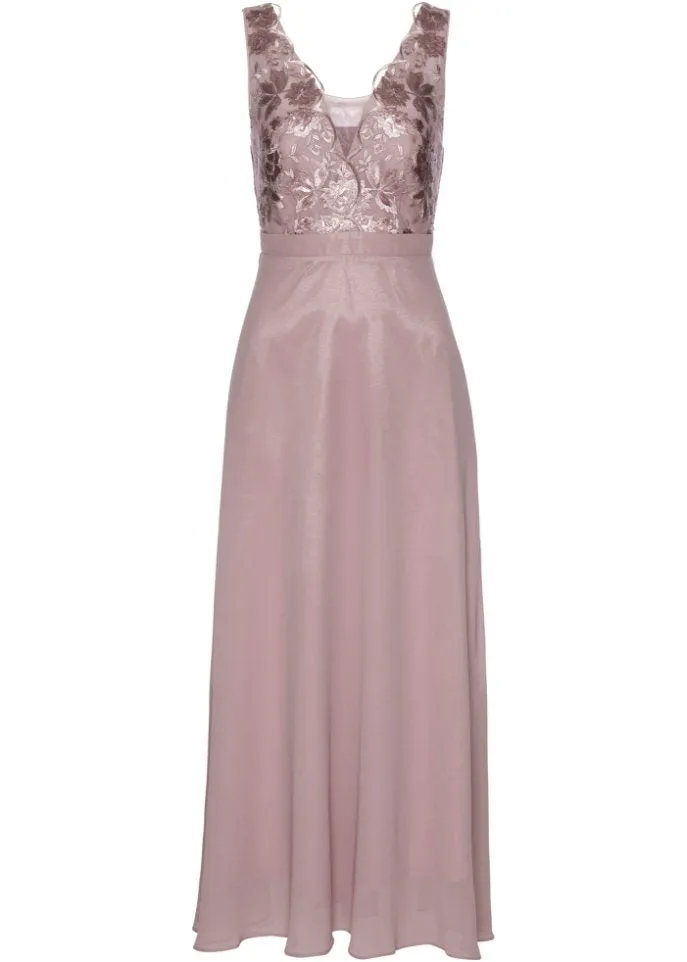 Chiffon dress with sequin embroidery Bpc Selection