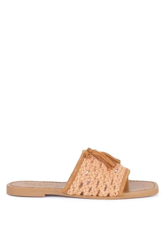 Cindy Tassel Flat Sandals