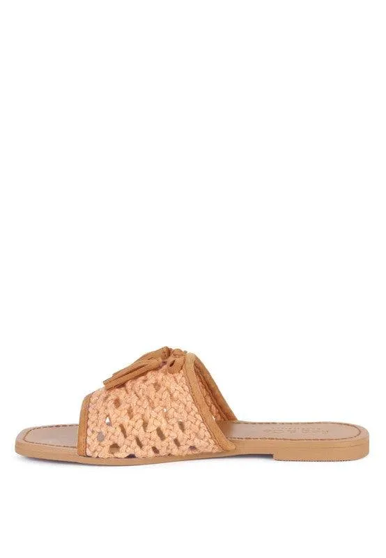 Cindy Tassel Flat Sandals