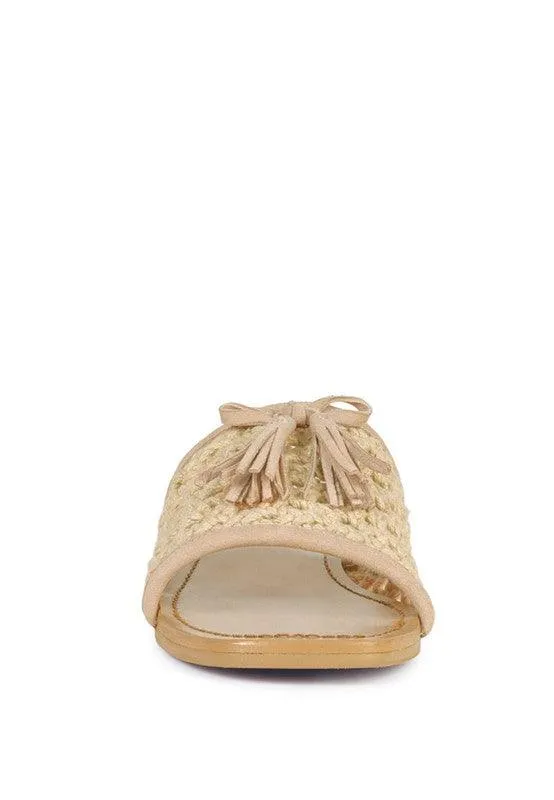 Cindy Tassel Flat Sandals