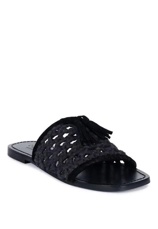 Cindy Tassel Flat Sandals