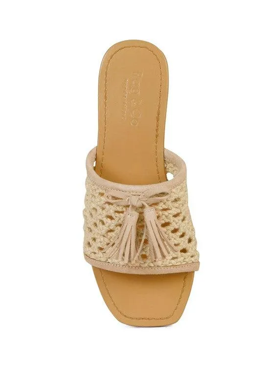 Cindy Tassel Flat Sandals