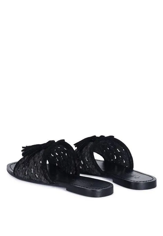 Cindy Tassel Flat Sandals