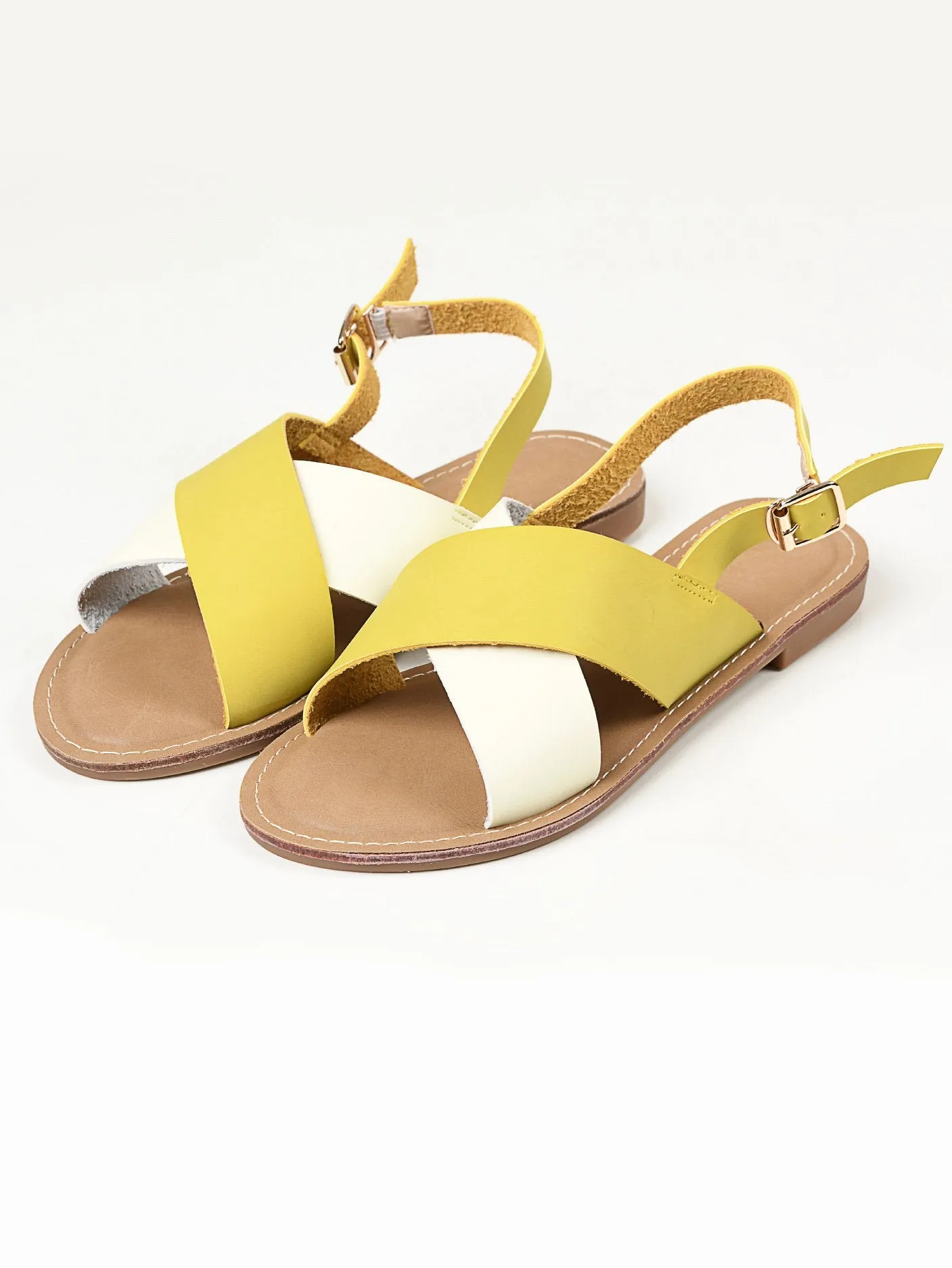 Crisscross Sandals - Yellow