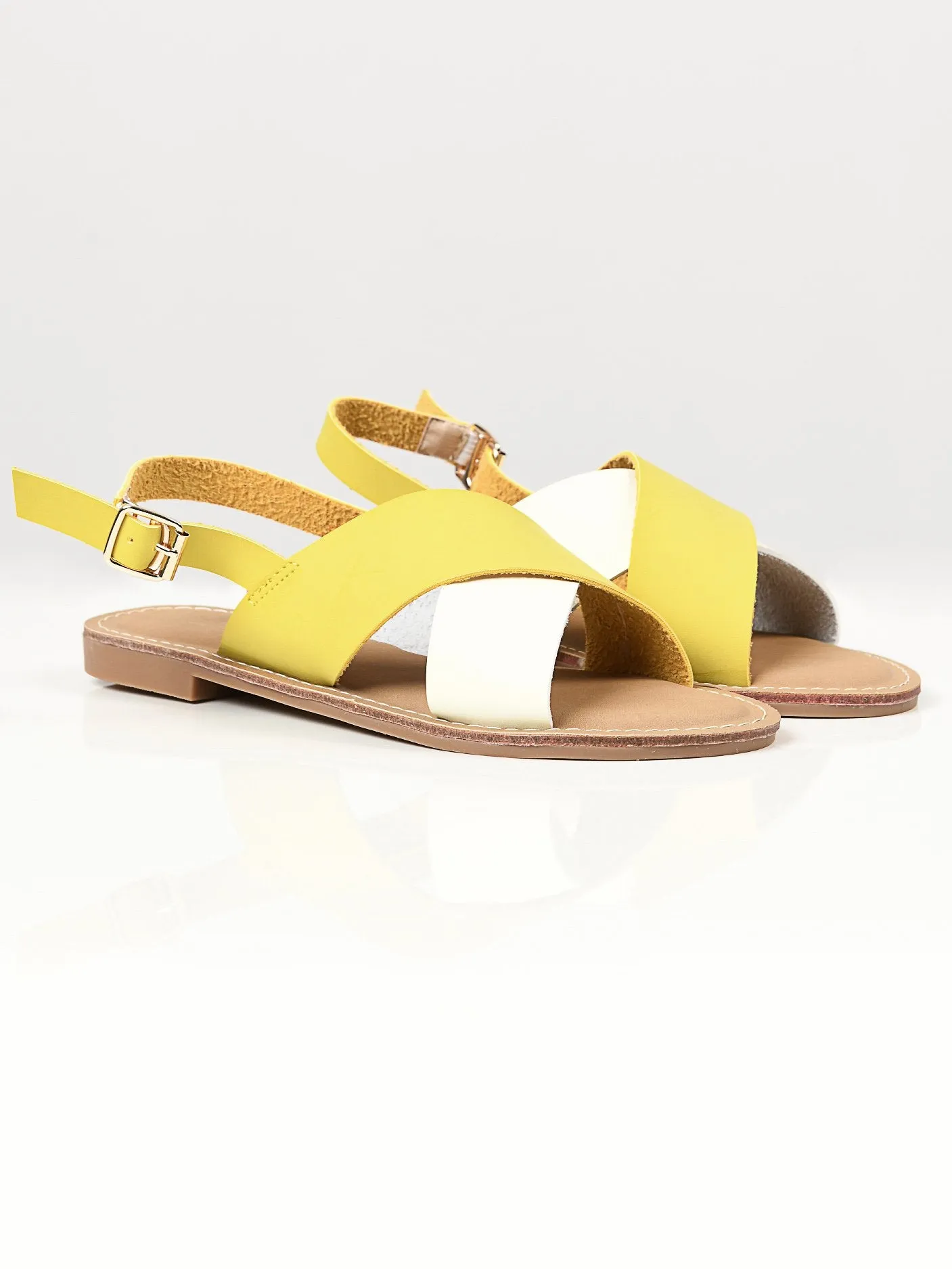 Crisscross Sandals - Yellow