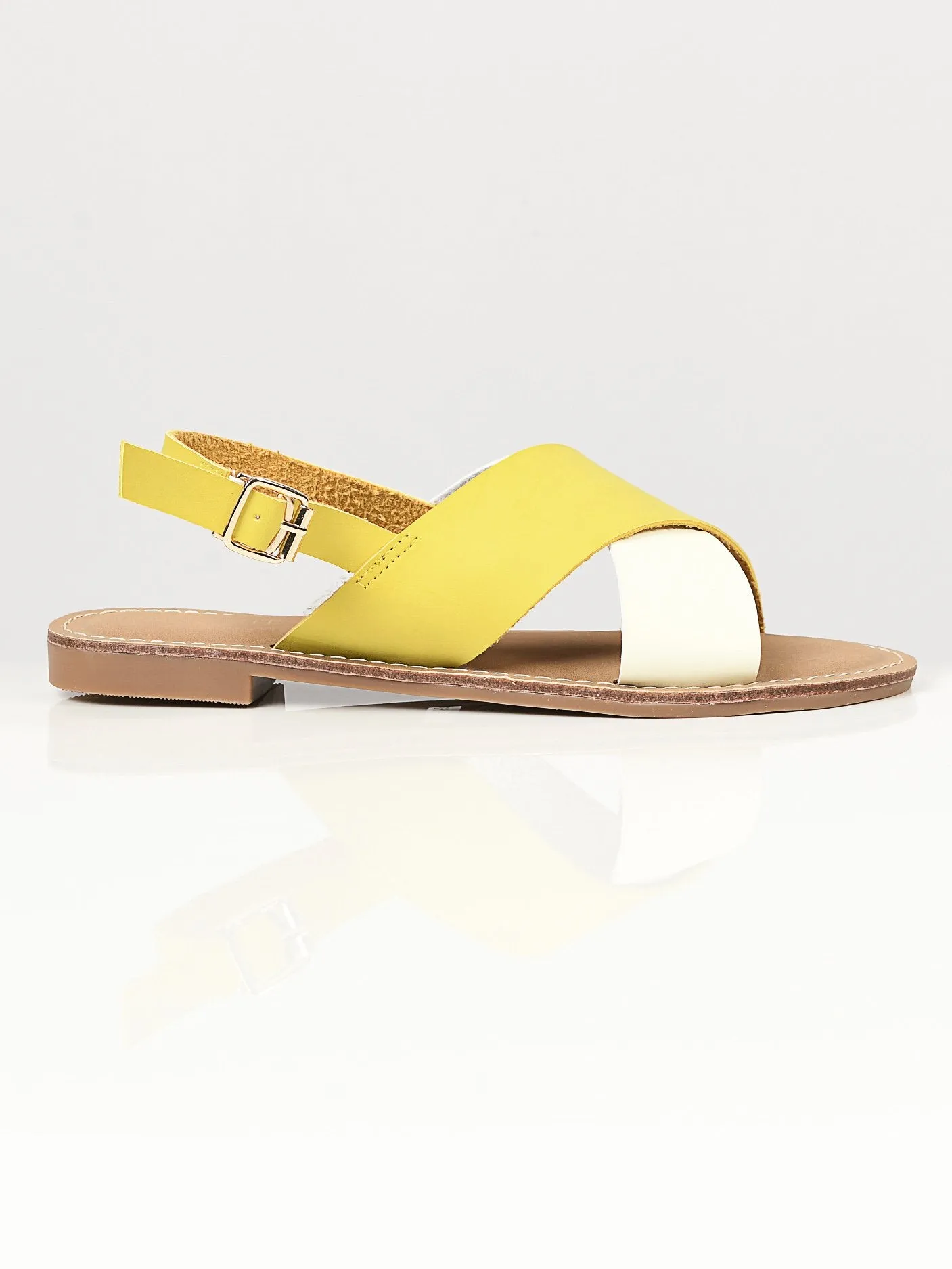 Crisscross Sandals - Yellow