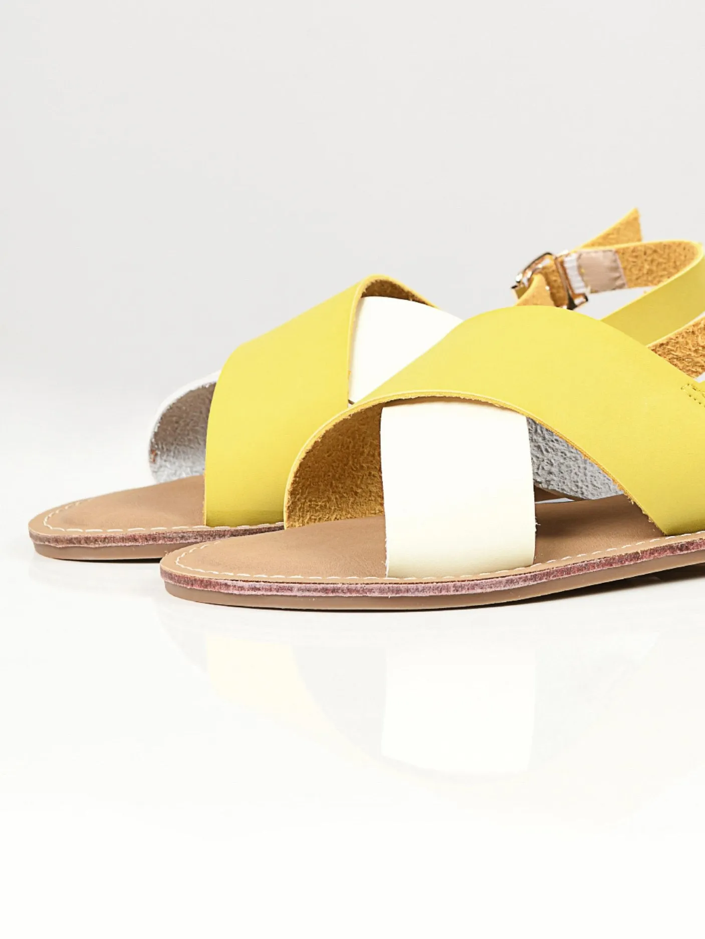 Crisscross Sandals - Yellow