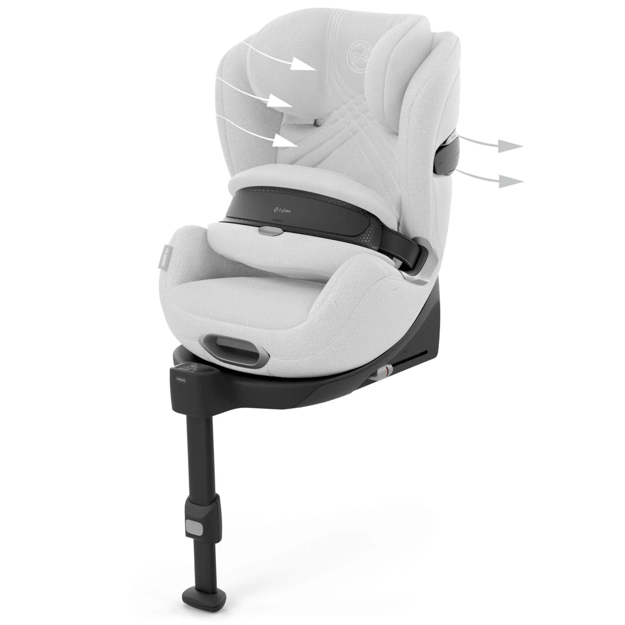 Cybex Anoris T2 i-Size Plus Car Seat - Platinum White