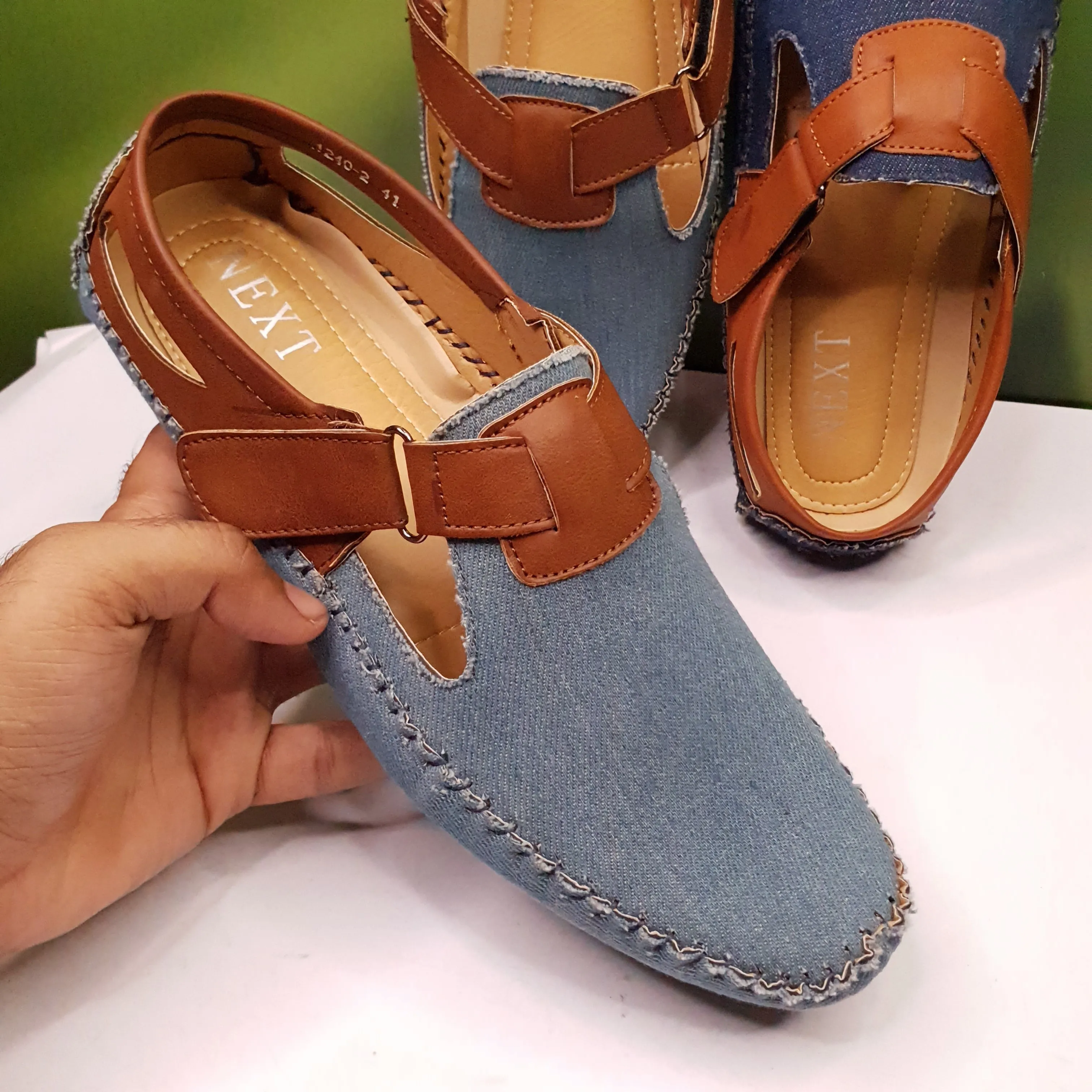 Denim shoe-style sandals 1240-2