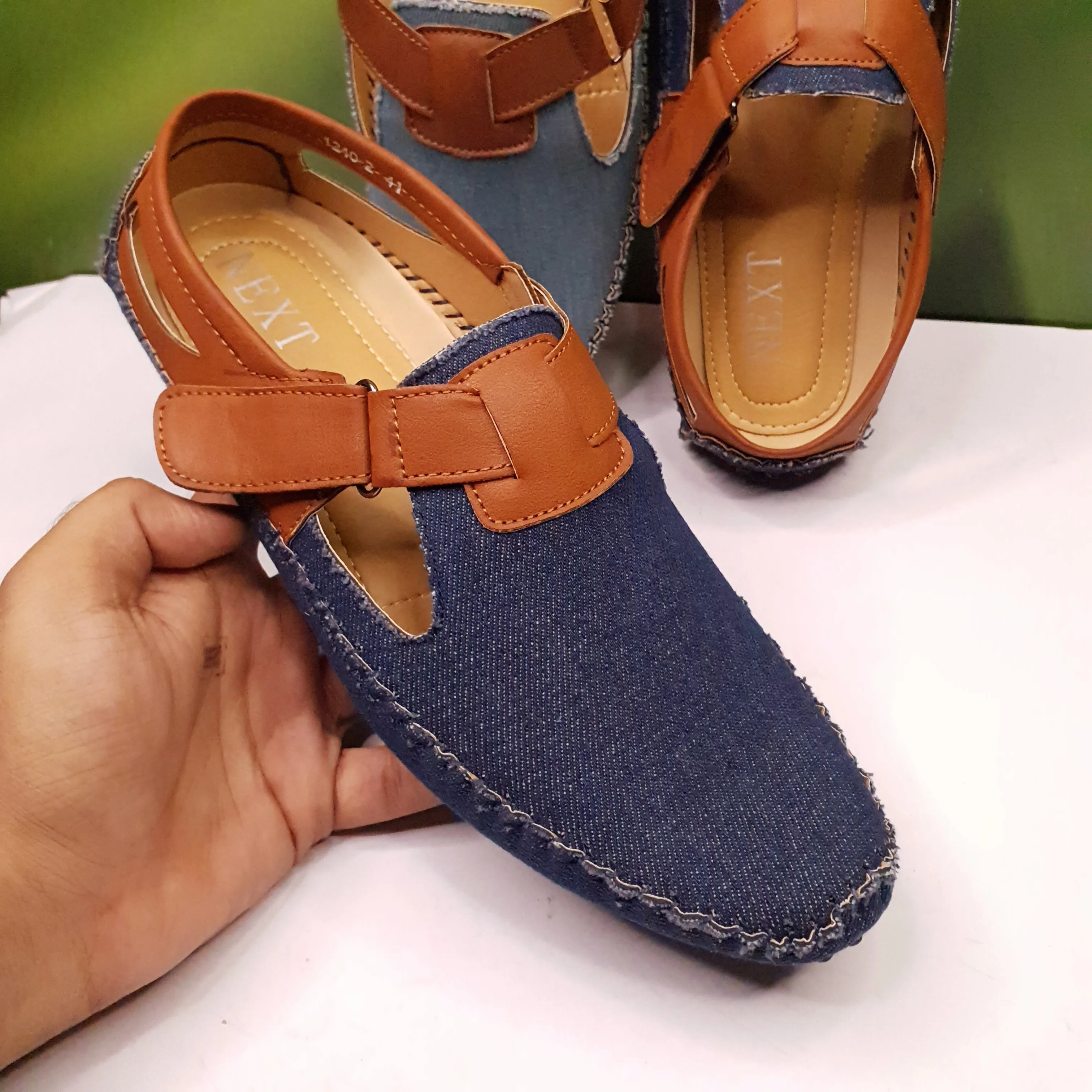 Denim shoe-style sandals 1240-2