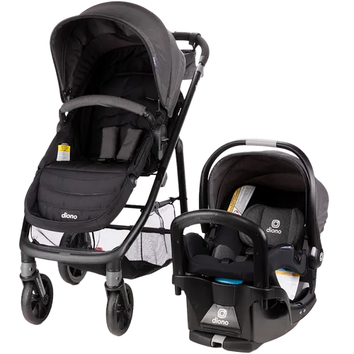 Diono Quantum 4 3-in-1 Travel System with LiteClik 30 R SafePlus Infant Car Seat & Base