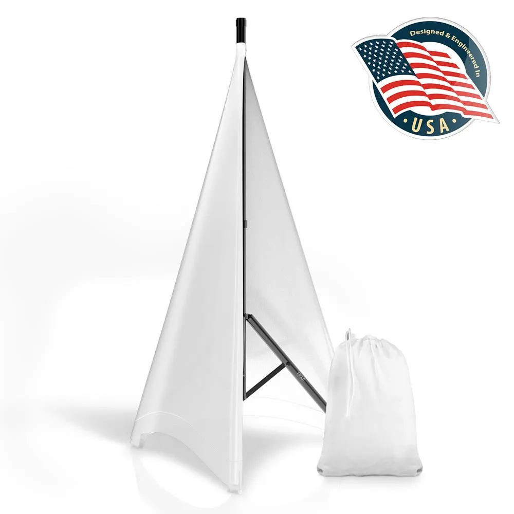 Dj Speaker / Light Stand, Universal Compatibility & Mountable, For Tripod Stands, 2 Sided (White)