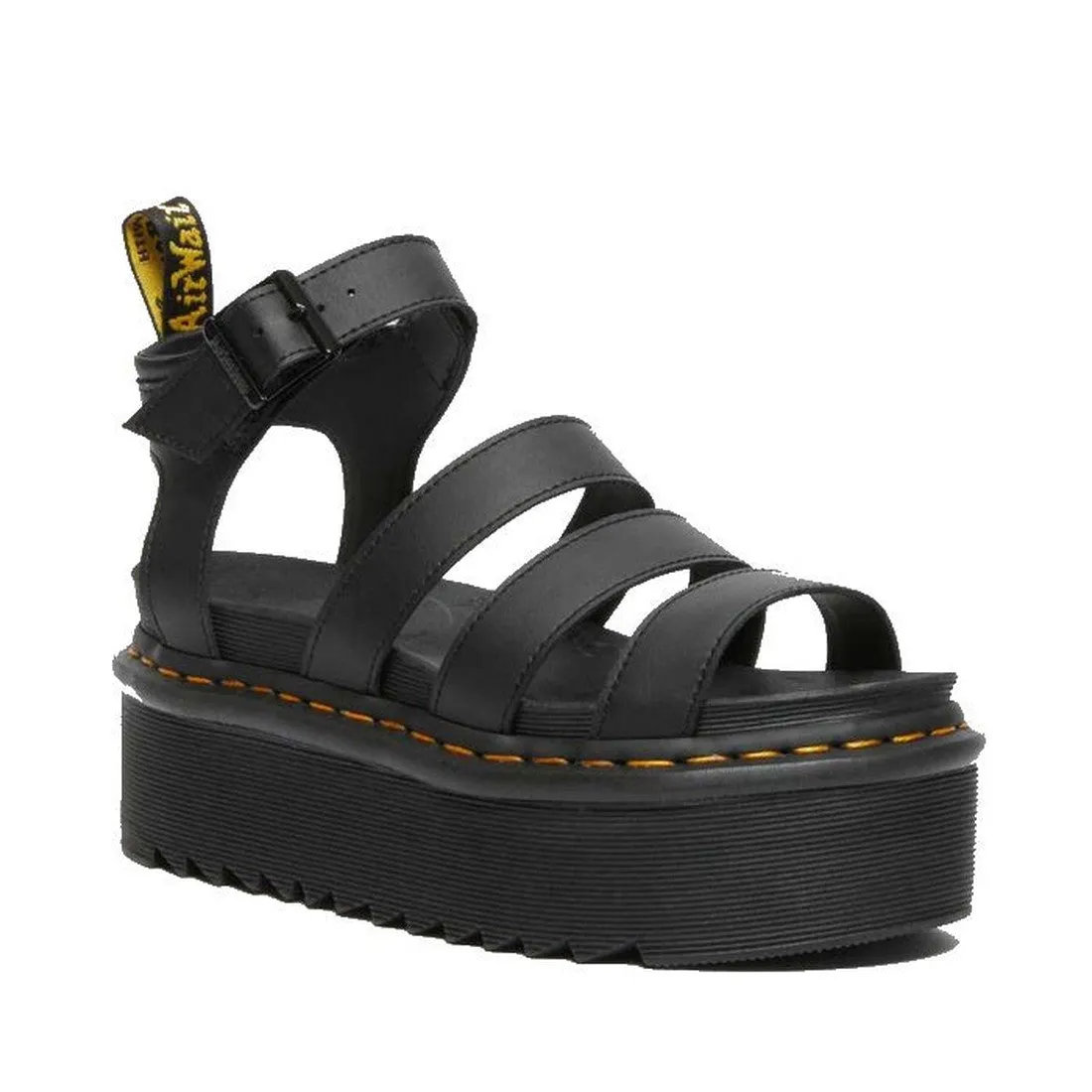 Dr Martens Blaire 3 Strap Quad Sandal Black Hydro